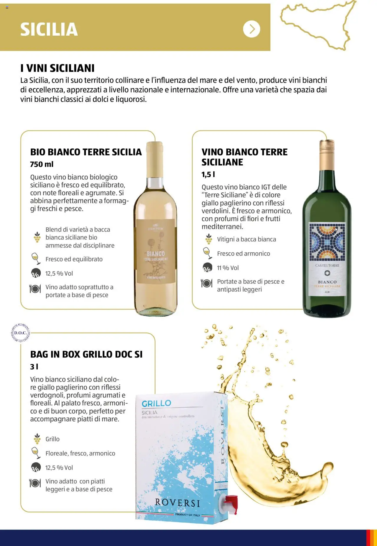 Volantino Aldi del 05.11.2024 | Pagina: 31 | Prodotti: Pesce, Vino, Vino bianco