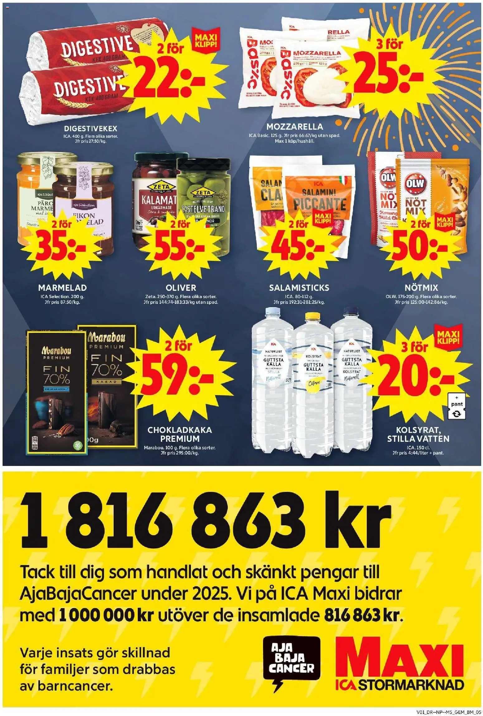 ICA Maxi reklamblad aktuell från 30.12.2025 | Sida: 5 | Produkter: Oliver, Digestive, Chokladkaka, Salami