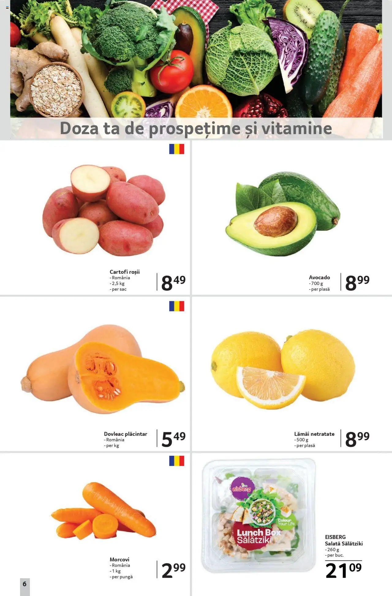 Catalog Selgros - Magazine Mici – valabil de la 22.08.2025 | Pagină: 6 | Produse: Dovleac, Salată, Avocado, Cartofi