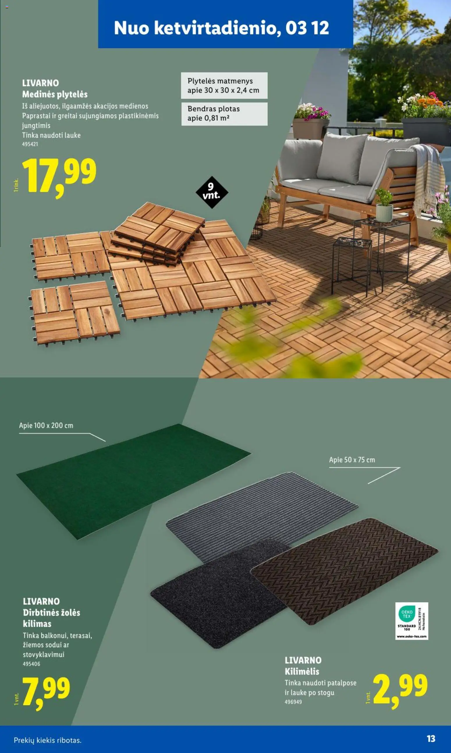 LIDL akcijos nuo 09.02.2026 | Puslapis: 12 | Prekių: Kilimėlis, Bendras, Kilimas