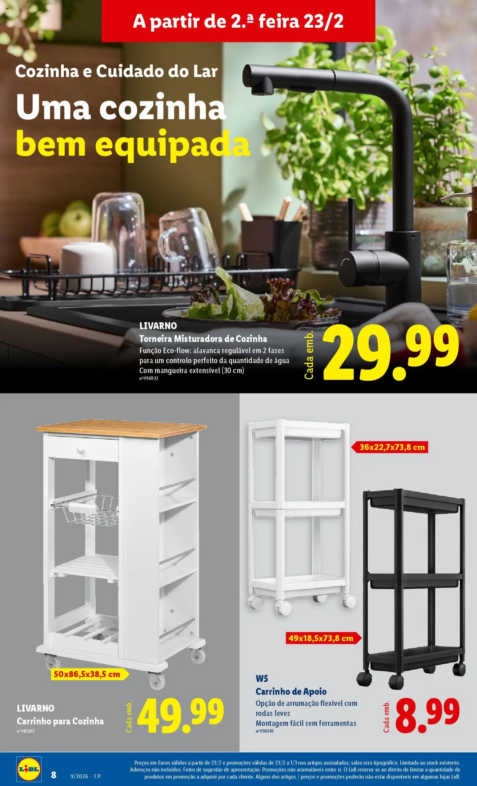 Lidl Novidades │ válido de 23.02.2026 | Página: 8 | Produtos: Agua, Torneira, Ferramentas, Mangueira