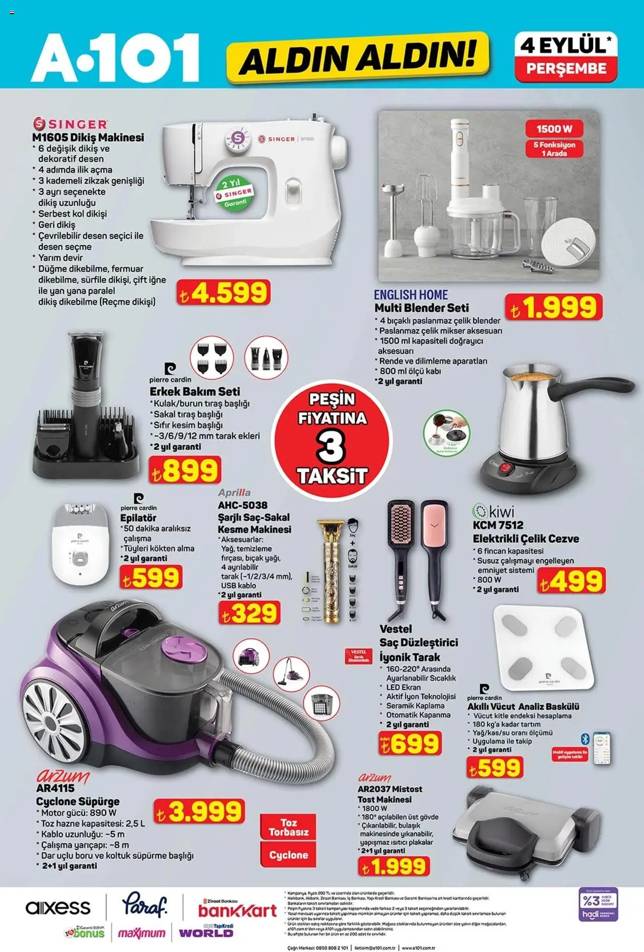 A101 Katalog Aldın Aldın - 04.09.2025 tarihinden itibaren geçerlidir | Sayfa: 18 | Ürünler: Mikser, Koltuk, Blender, Kablo