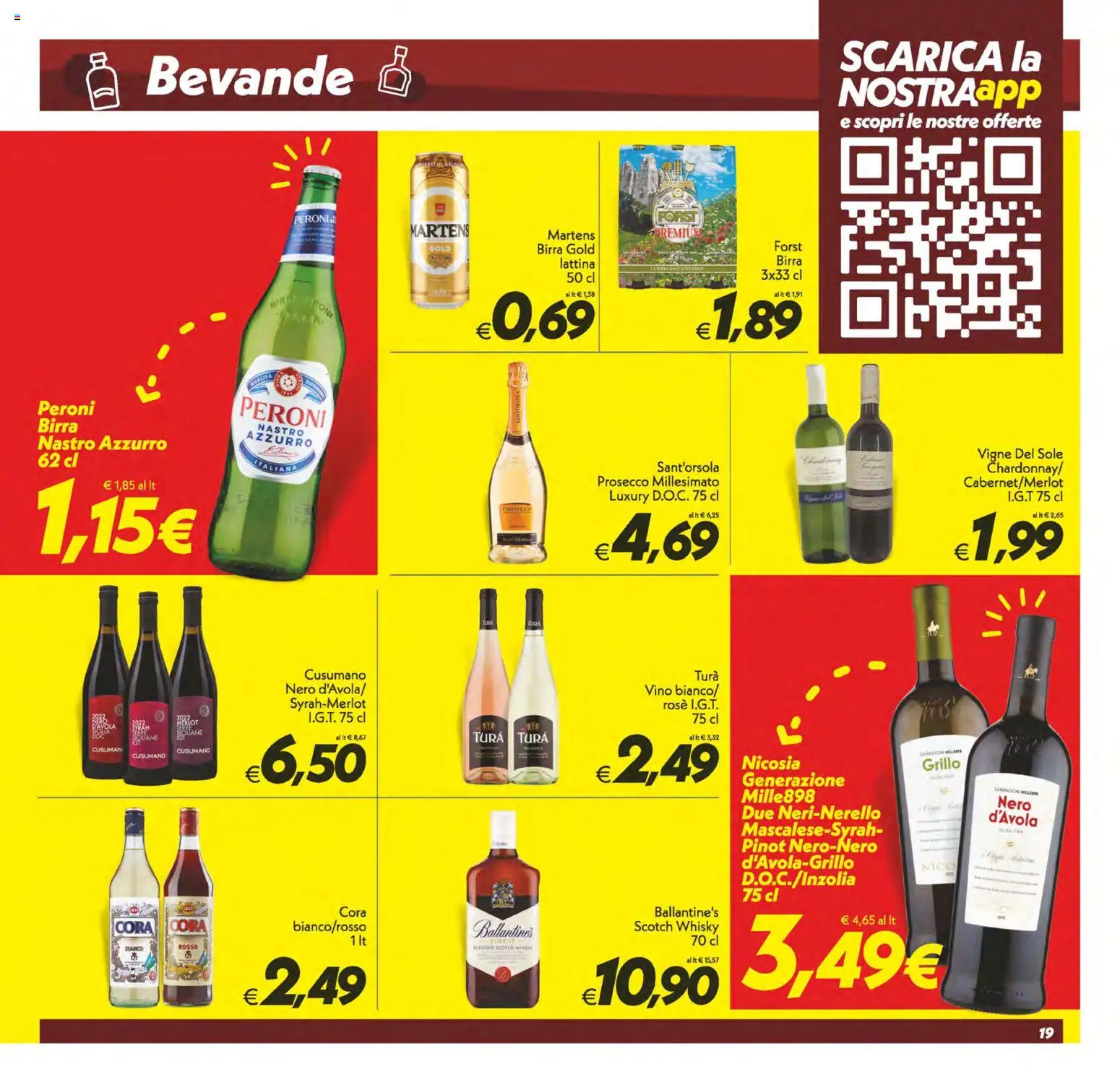 Volantino SuperConveniente del 06.03.2026 | Pagina: 19 | Prodotti: Birra, Prosecco, Whisky, Vino