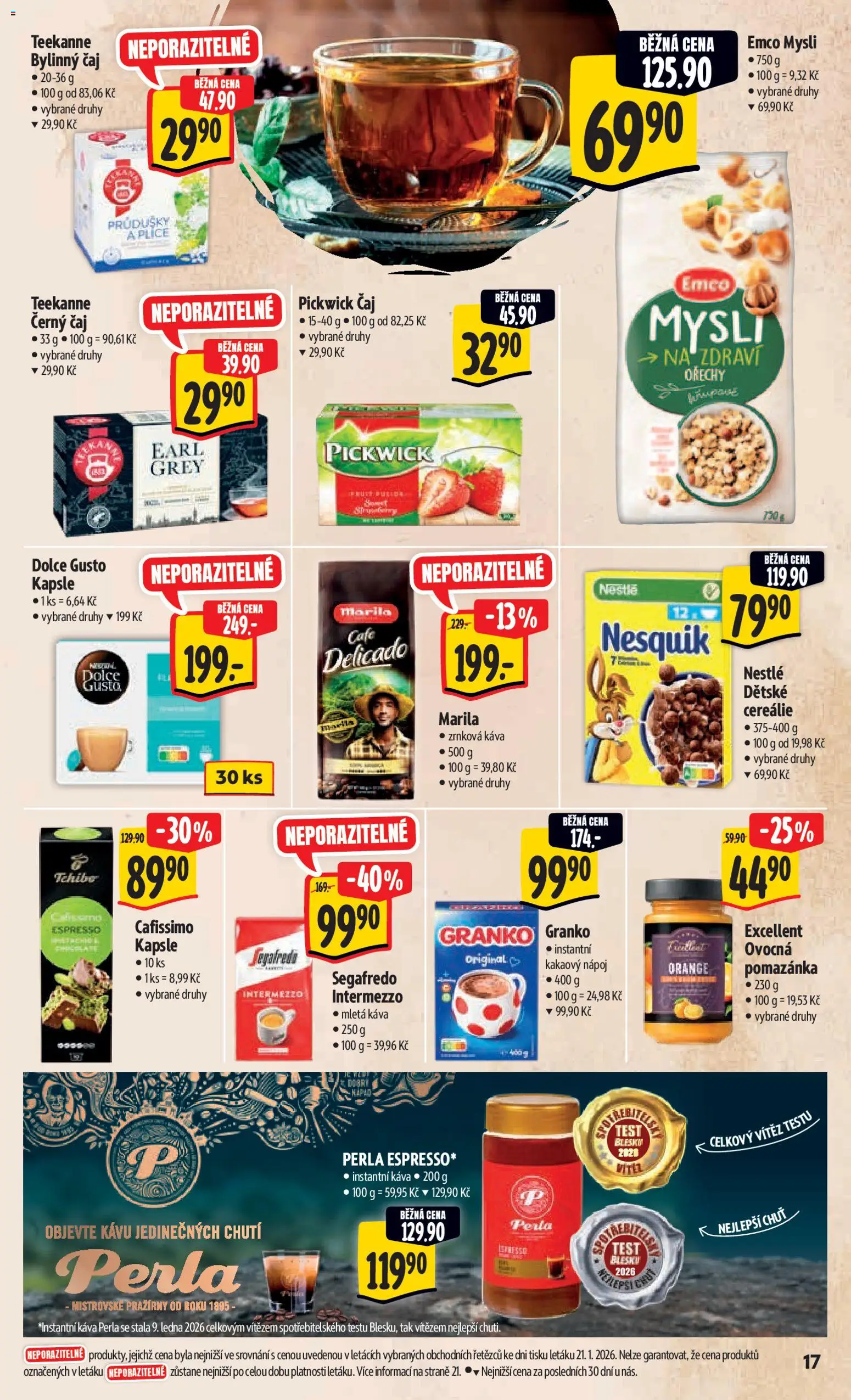 Albert leták - Hypermarket od 28.01.2026 | Strana: 24 | Produkty: Čaj, Granko, Pomazánka, Perla