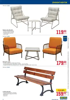 Metro leták platný od 11.03.2026 | Strana: 3 | Produkty: Nábytok, Lavička, Záhradná lavička, Záhradný nábytok