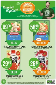 Forhåndsvisning av Fiskeboller i hvit saus, 500 g, Fjordland, pr. kg 139,80 gyldig fra 06.04.2026 | Side: 8 | Produkter: Prosop de baie, Kiwi, Датчик руху, Knickers