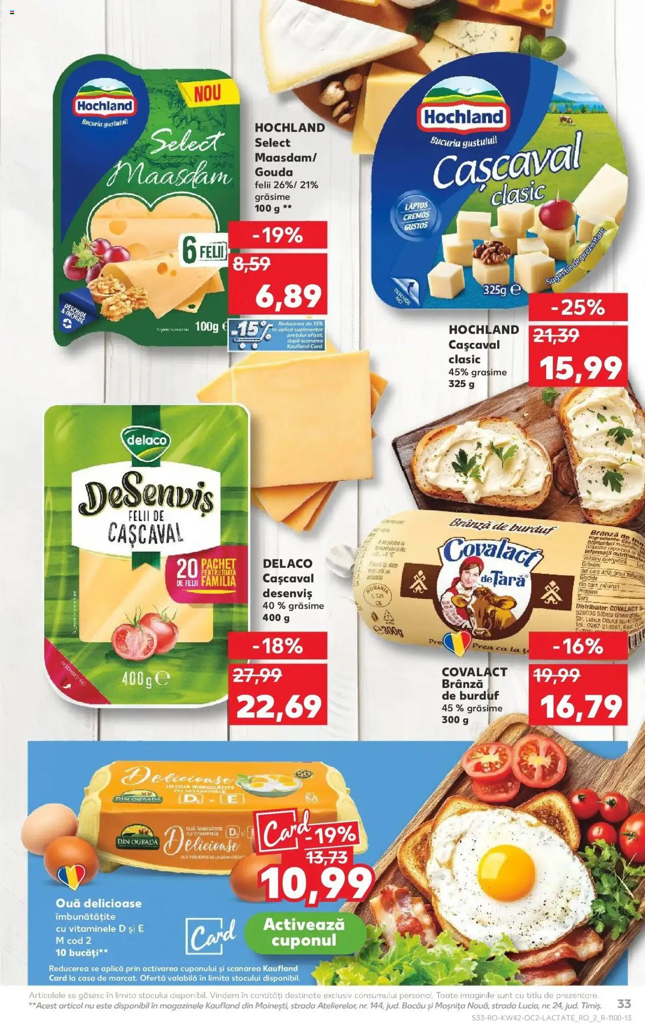 Noul catalog Kaufland – valabil de la 15.10.2025 | Pagină: 33 | Produse: Duș, Brânză, Ouă, Gouda
