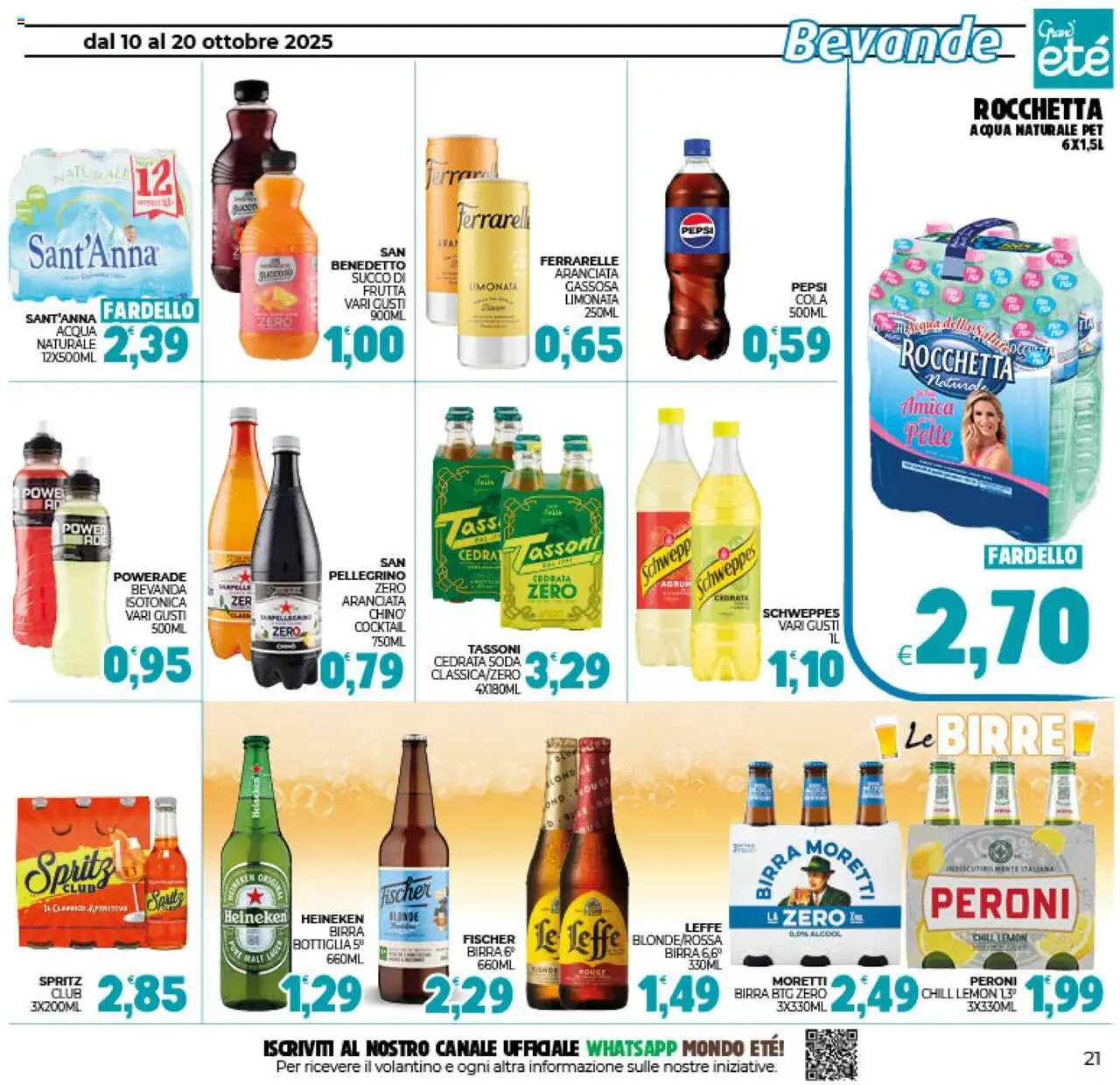 Volantino Eté del 10.10.2025 | Pagina: 21 | Prodotti: Acqua, Cedrata, Pepsi, Bottiglia