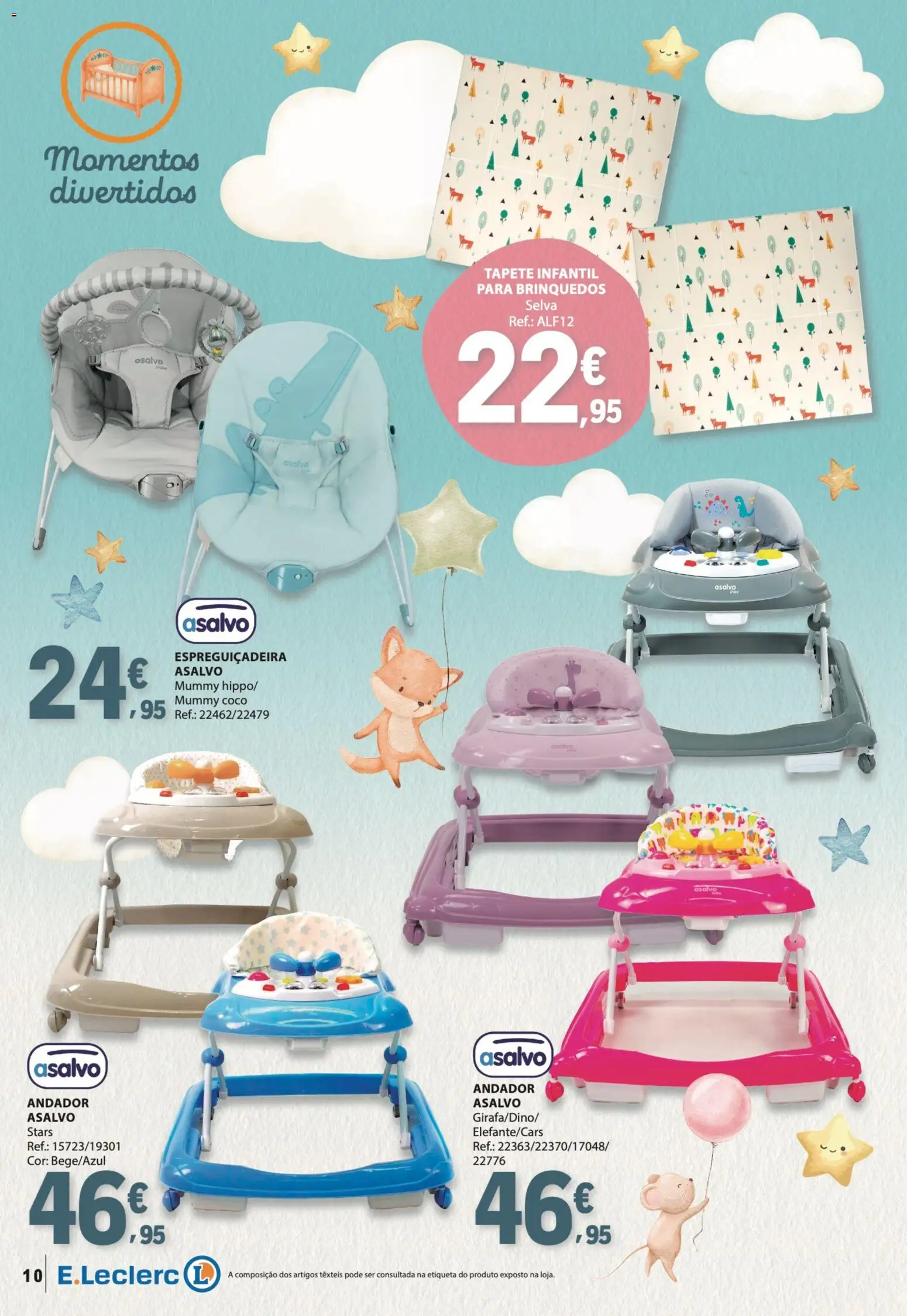 E.Leclerc Especial Bebé │ válido de 13.01.2026 | Página: 10 | Produtos: Espreguiçadeira, Tapete