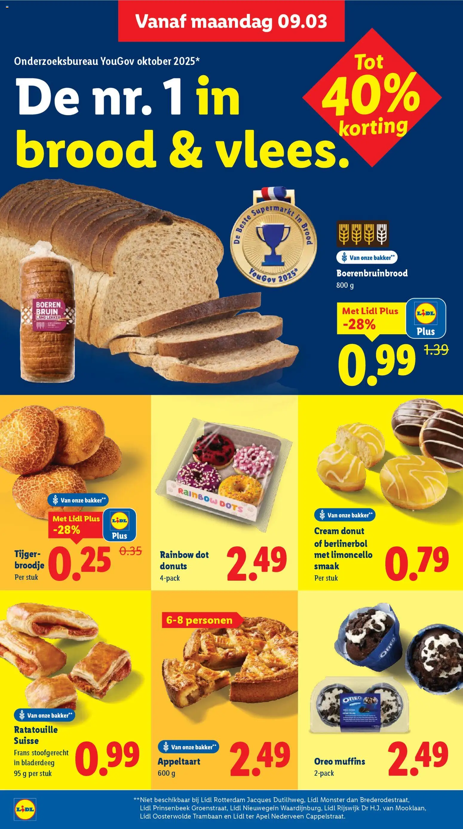 {H1} | Pagina: 9 | Producten: Muffins, Oreo, Broodje, Appeltaart