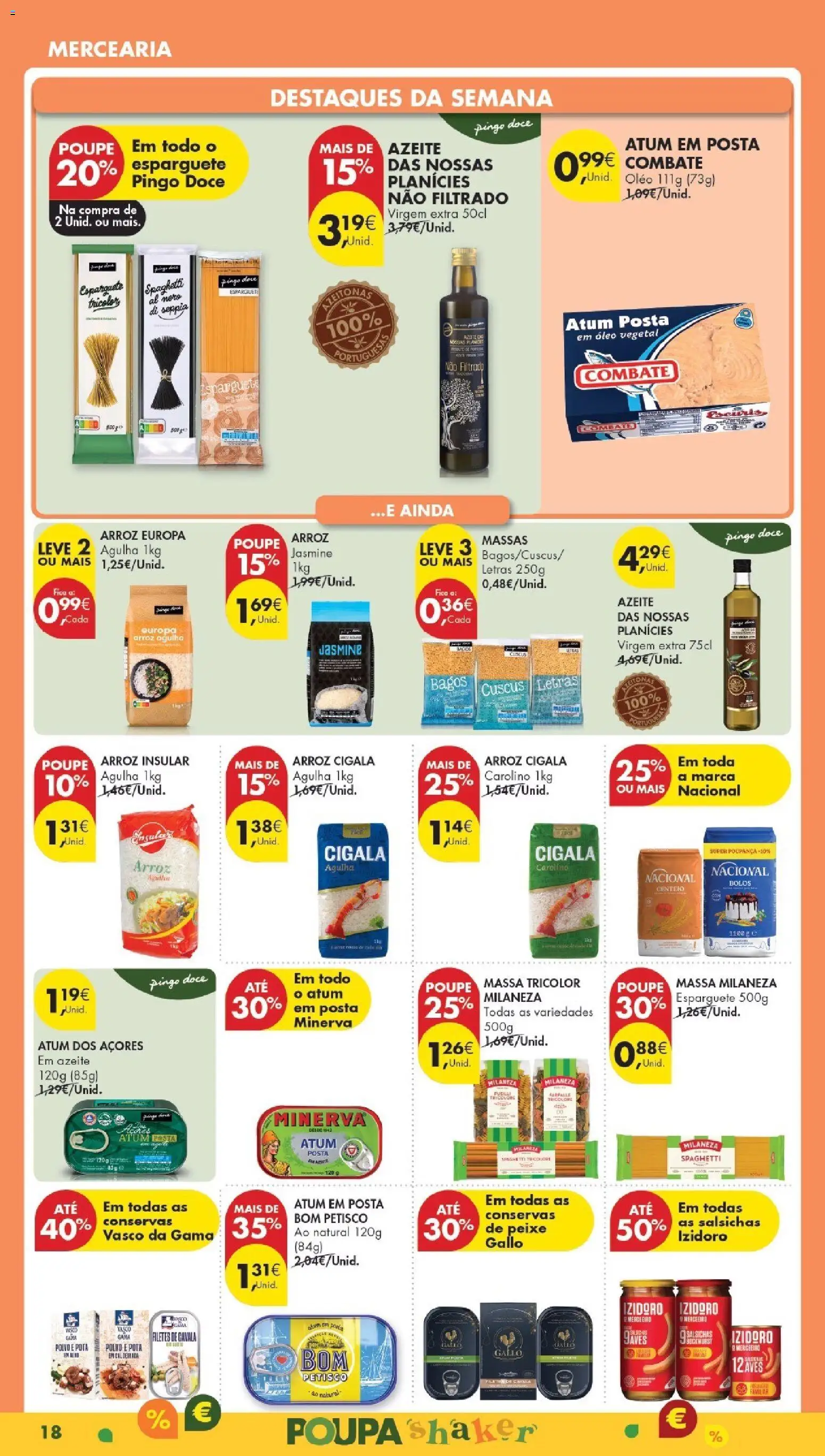 Pingo Doce Poupe Esta Semana Madeira │ válido de 03.03.2026 | Página: 18 | Produtos: Atum, Porta, Milaneza, Arroz
