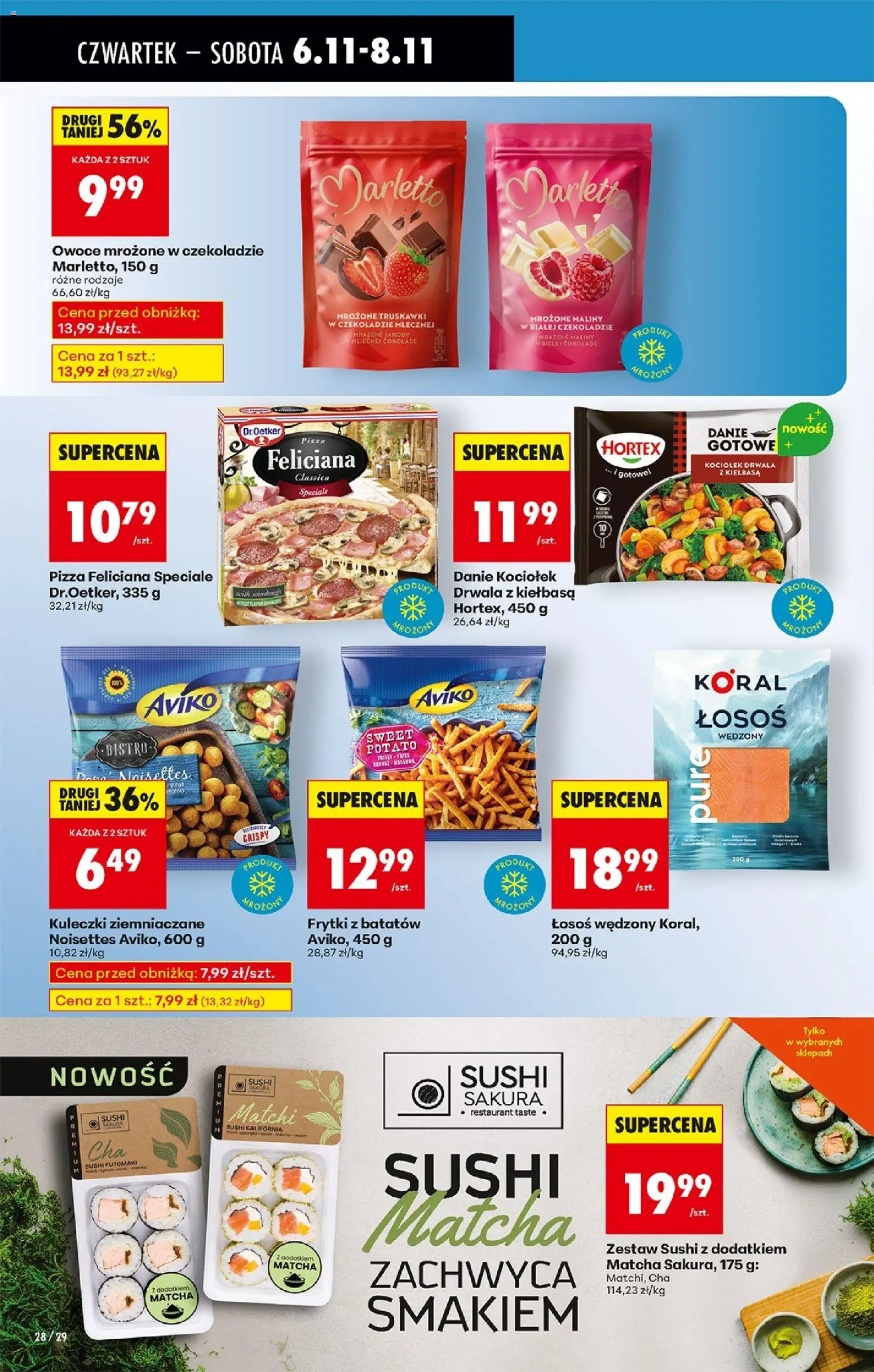 Biedronka gazetka - Oferta w tym tygodniu od 06.11.2025 | Strona: 34 | Produkty: Łosoś wędzony, Truskawki, Frytki, Owoce