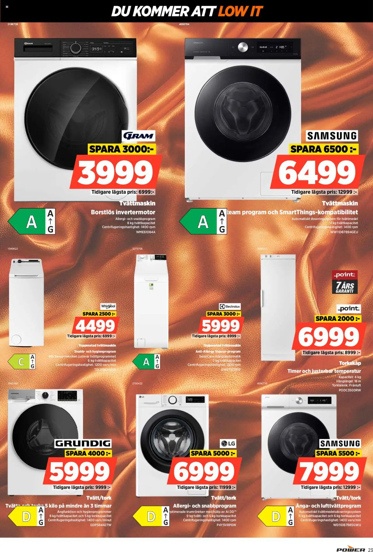 Power reklamblad aktuell från 22.09.2025 | Sida: 23 | Produkter: Tvättmedel, Tvättmaskin
