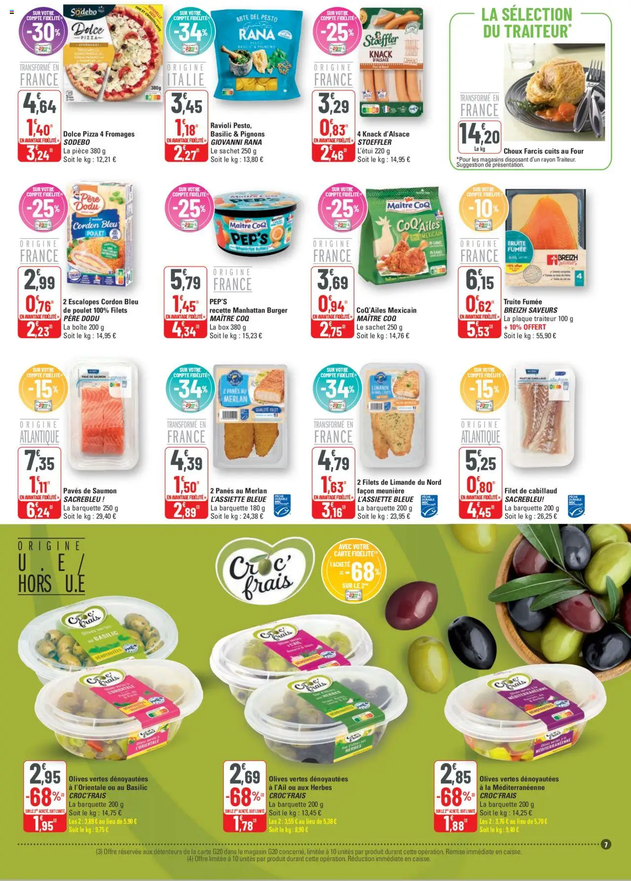 {H1} | Page: 7 | Produits: Four, Truite fumée, Pesto, Saumon