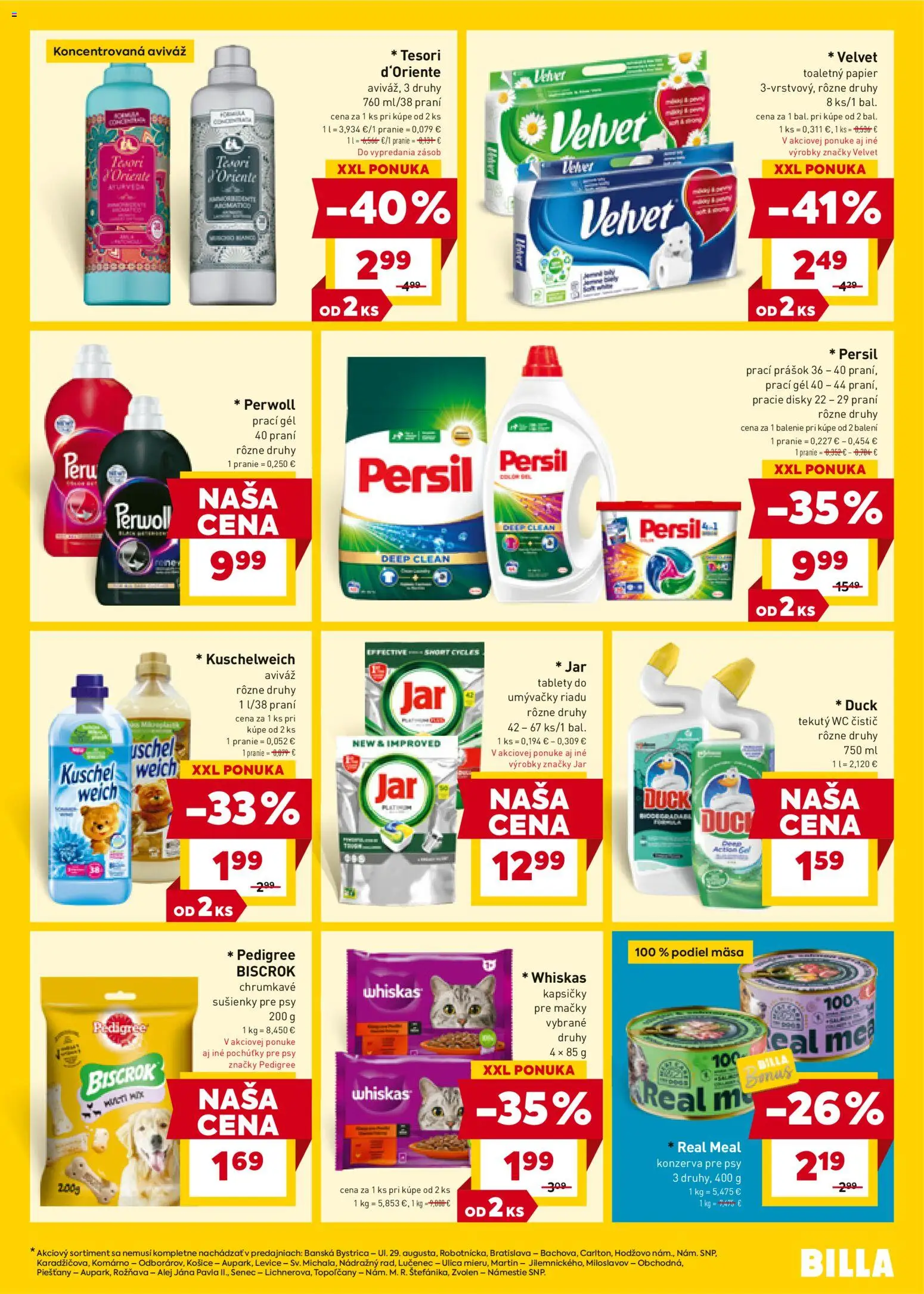 Nové Billa akcie – leták je platný od 25.02.2026 | Strana: 23 | Produkty: Persil, Wc, Toaletný papier, Jar