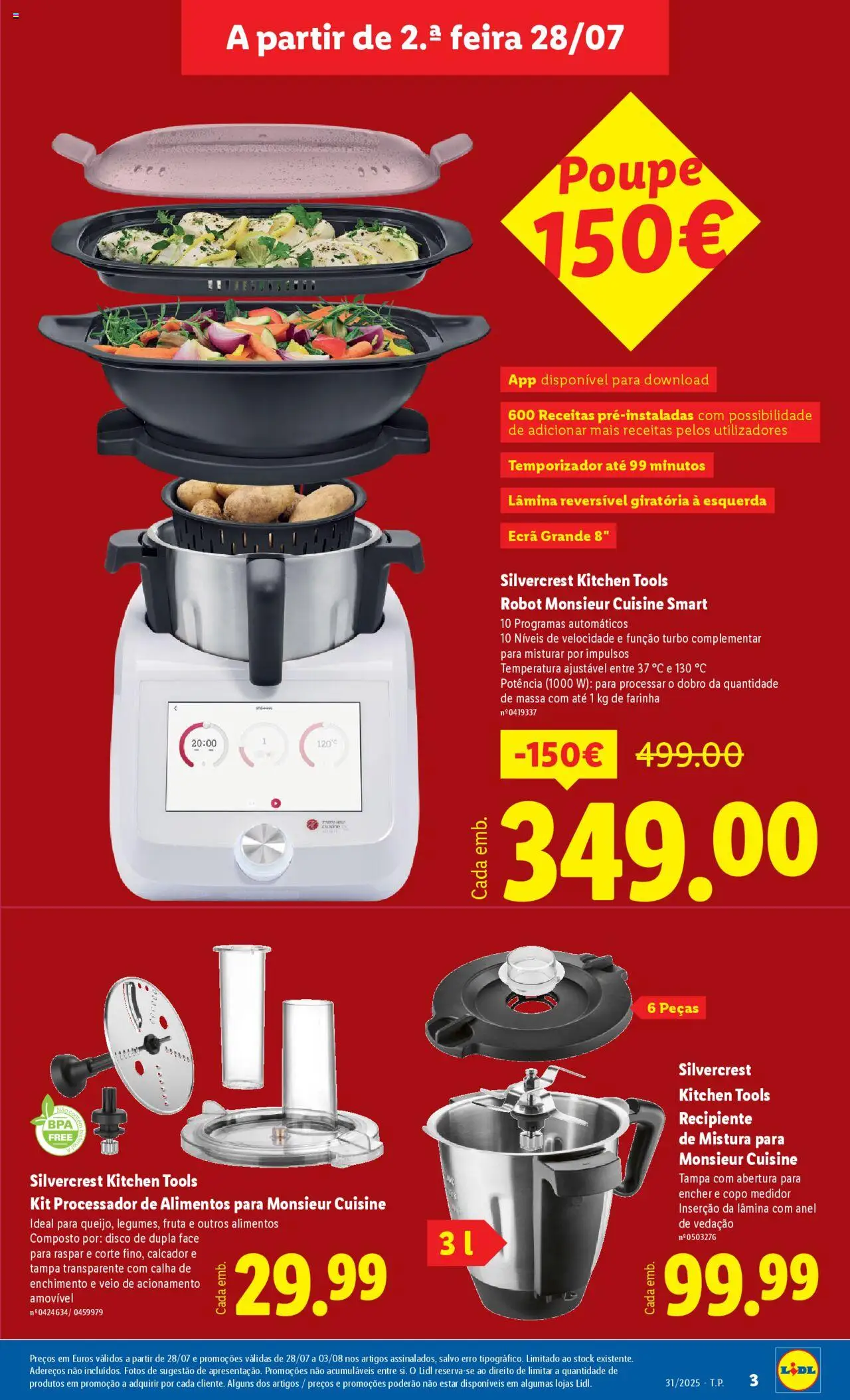 Lidl Novidades │ válido de 28.07.2025 | Página: 3 | Produtos: Anel, Massa