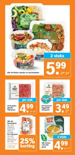 Alle AH Kleine salades en lunchsalades, Selection of small salads and lunch salads - Voorbeeld van een folder van Albert Heijn, geldig van 20.10.2025 | Pagina: 27 | Producten: Kaas, Salades, Peper, Mango