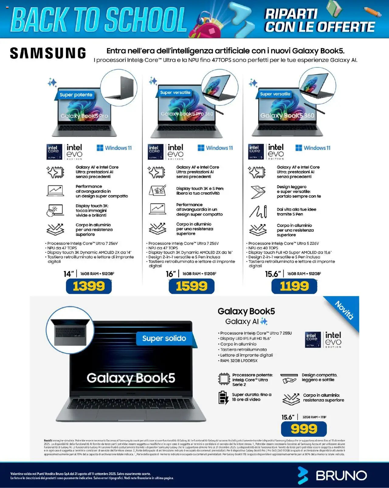 Volantino BRUNO del 21.08.2025 | Pagina: 41 | Prodotti: Samsung Galaxy, Tastiera, Alluminio, Samsung