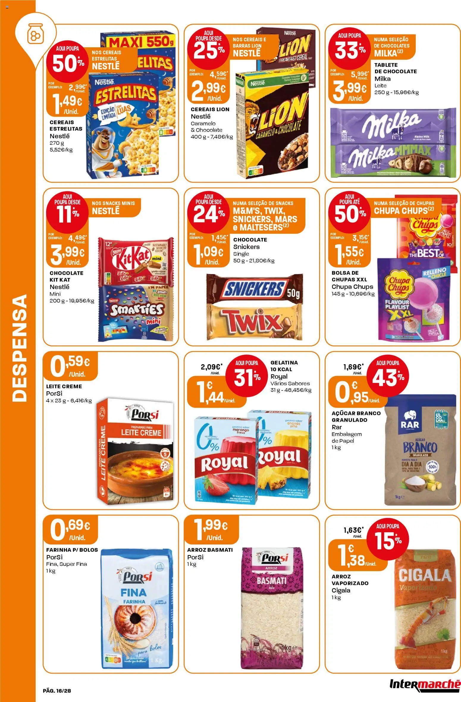 Intermarché Folheto Contact │ válido de 29.01.2026 | Página: 16 | Produtos: Arroz basmati, Arroz, Açúcar, Cereais