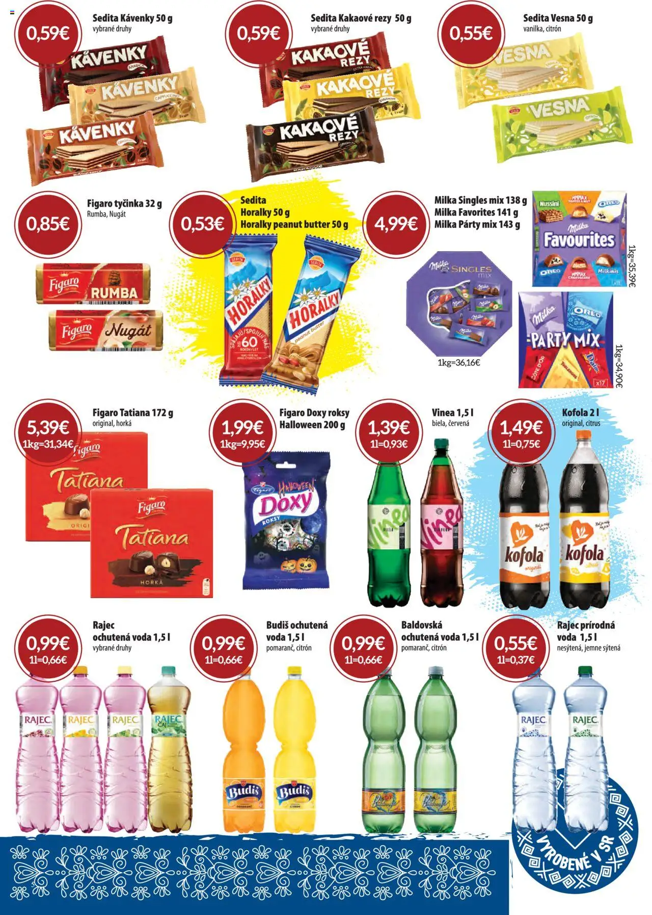Nové CBA Komfos akcie – leták je platný od 02.10.2025 | Strana: 5 | Produkty: Rajec, Budiš, Voda, Horálky