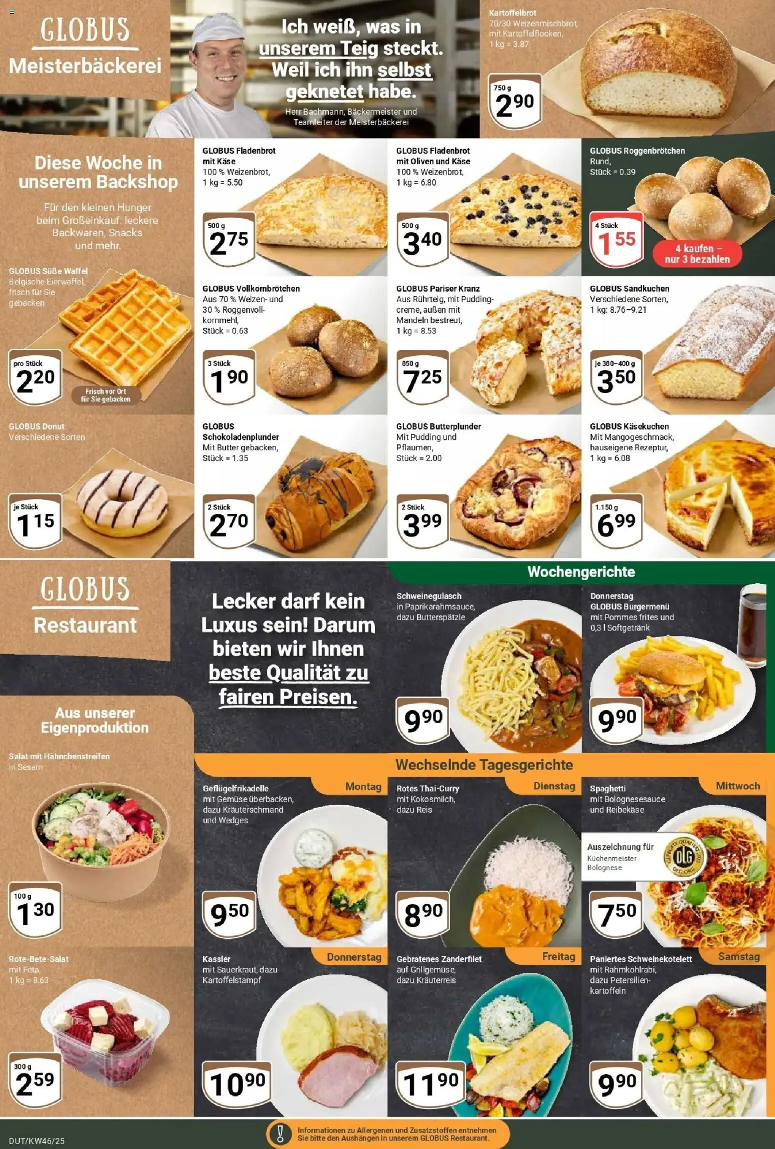 Globus prospekt Wetzlar-Dutenhofen	 – gültig ab 10.11.2025 | Seite: 7 | Produkte: Schweinegulasch, Butter, Pudding, Reibekase