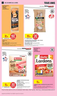 Intermarché - Prévisualisation de LARDONS FUMÉS CONSERVATION SANS NITRITE, 2 x 75 g + 25% offert - soit 187 g valide à partir de 24.03.2026 | Page: 8