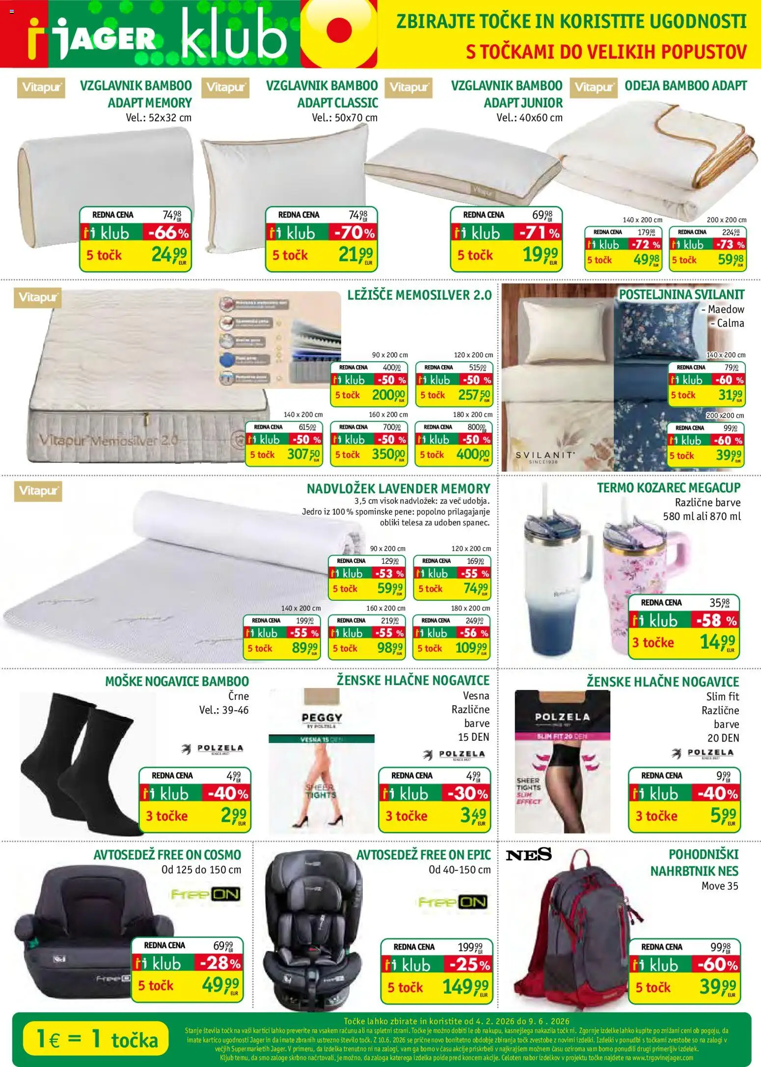 Novi Jager katalog ponudbe – veljaven od 25.02.2026 | Stran: 3 | Izdelki: Kozarec, Nadvložek, Odeja, Nogavice