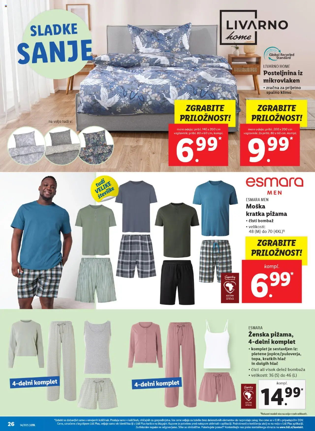 Lidl katalog │ velja od 21.08.2025 | Stran: 48 | Izdelki: Vzglavnik, Pižama, Odeja, Posteljnina