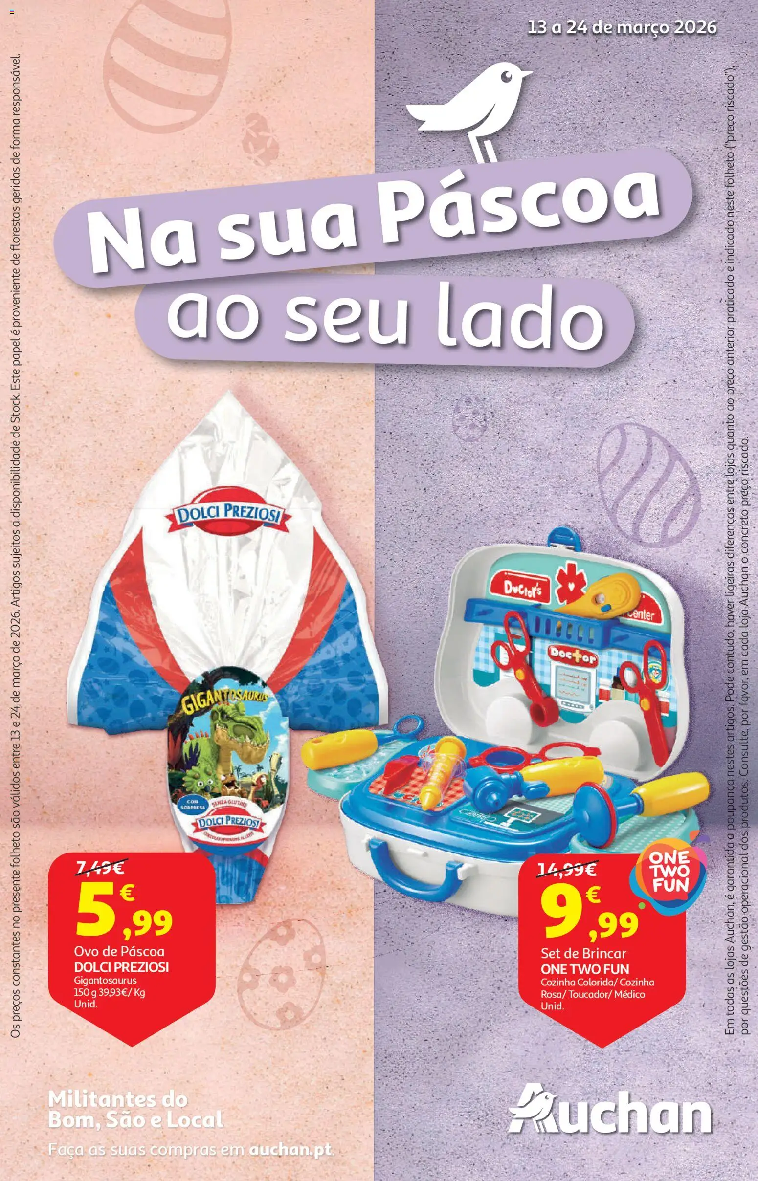 Auchan - Páscoa │ válido de 13.03.2026 | Página: 1 | Produtos: Faca, Ovo de páscoa