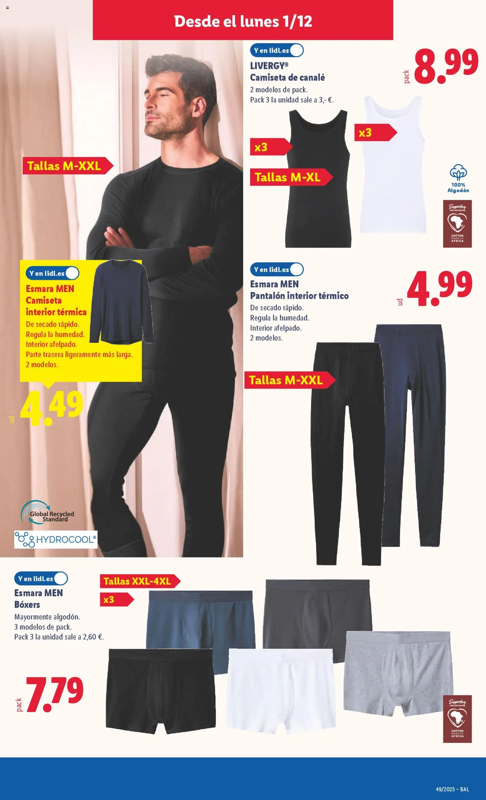 Lidl folleto de bazar │ válido desde el 01.12.2025 | Página: 19 | Productos: Boxers
