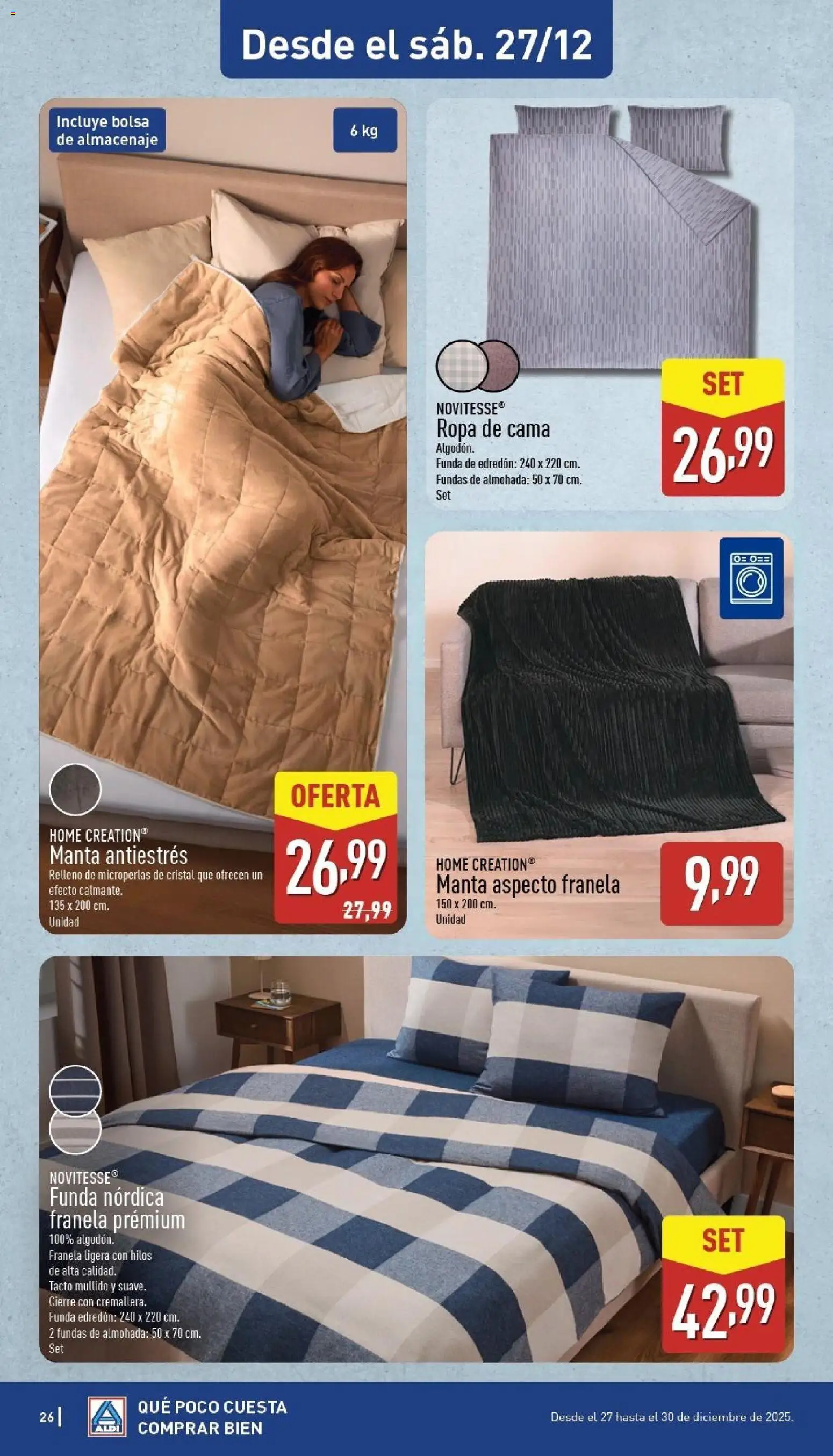 Aldi folleto Canarias │ válido desde el 22.12.2025 | Página: 26 | Productos: Funda, Bolsa, Cama, Almohada