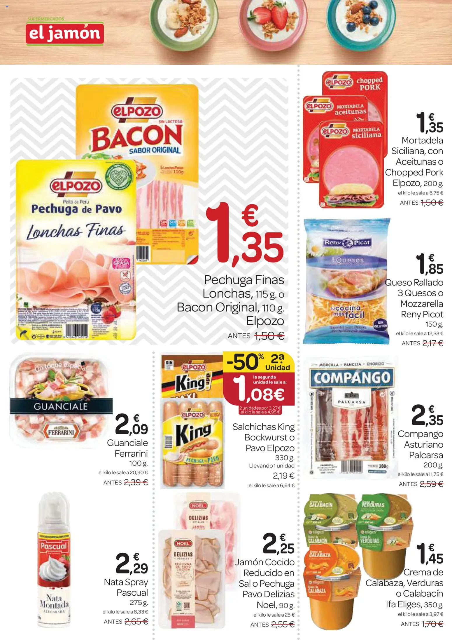 Supermercados El Jamón folleto │ válido desde el 29.01.2026 | Página: 16 | Productos: Jamón, Queso rallado, Cocina, Mortadela