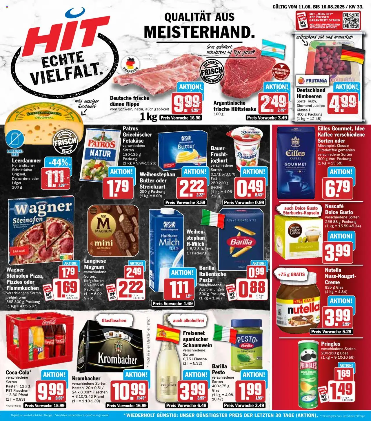 HIT - Bayern - gültig ab dem 11.08.2025 | Seite: 1 | Produkte: Langnese, Nescafe, Milch, Haltbare milch