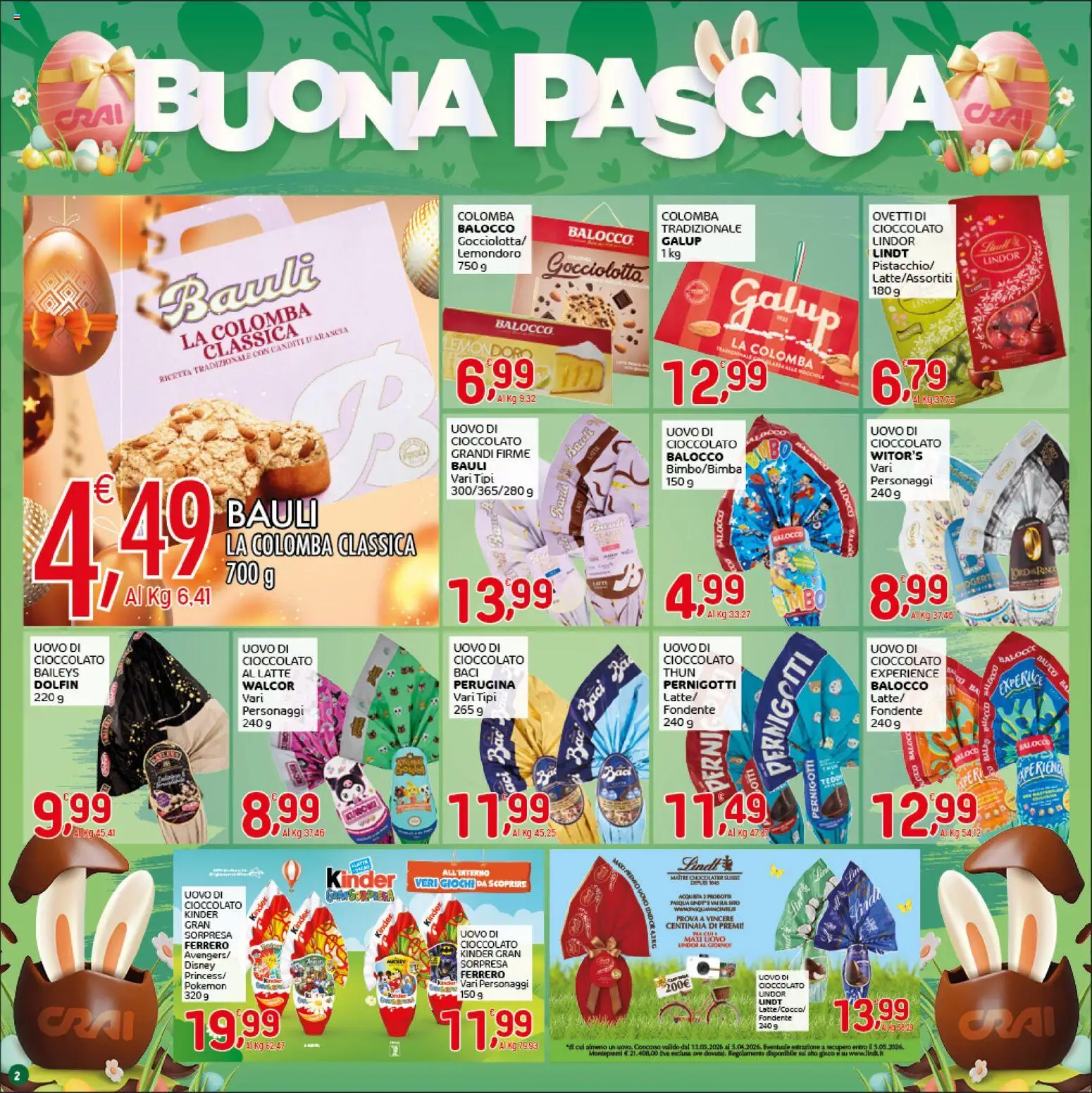 Volantino CRAI del 26.03.2026 | Pagina: 2 | Prodotti: Cioccolato, Latte, Gioco