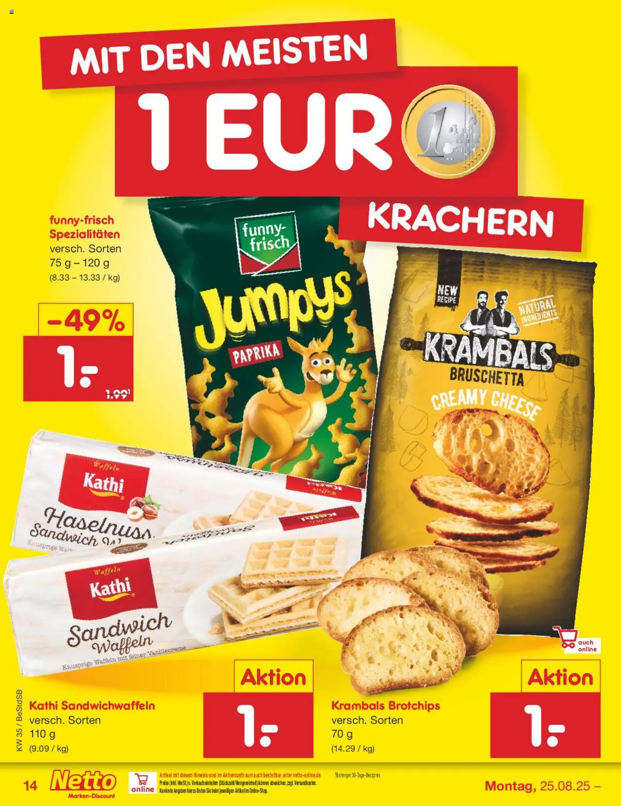Netto Marken-Discount Prospekt 	 - gültig ab dem 25.08.2025 | Seite: 20 | Produkte: Waffeln, Paprika