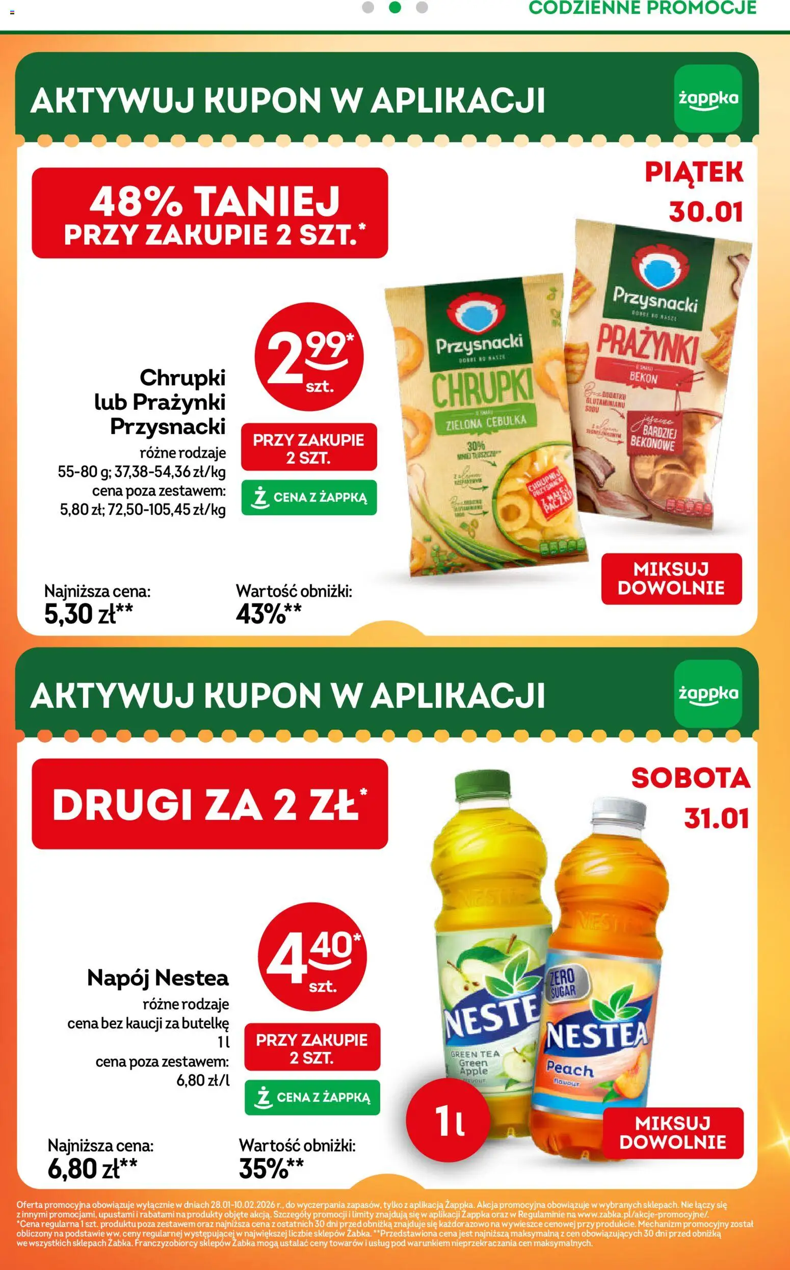 Żabka Gazetka od 28.01.2026 | Strona: 7 | Produkty: Chrupki, Bekon