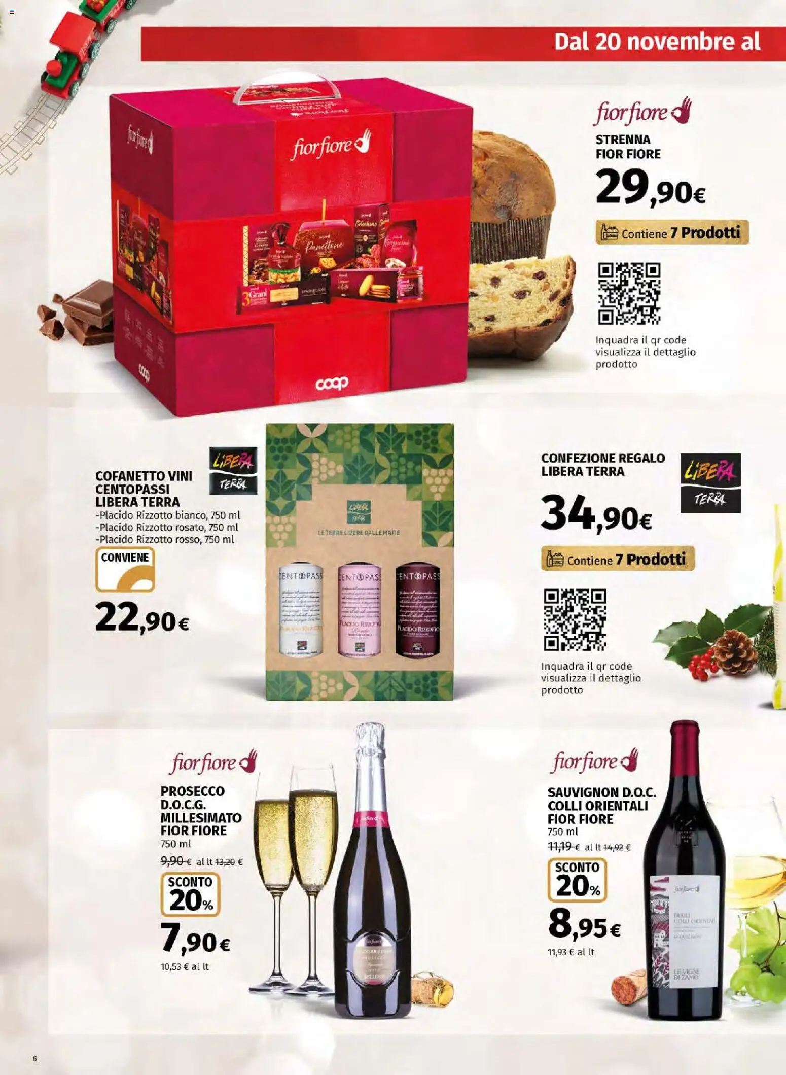 Volantino Ipercoop del 20.11.2025 | Pagina: 6 | Prodotti: Prosecco, Panettone, Terra
