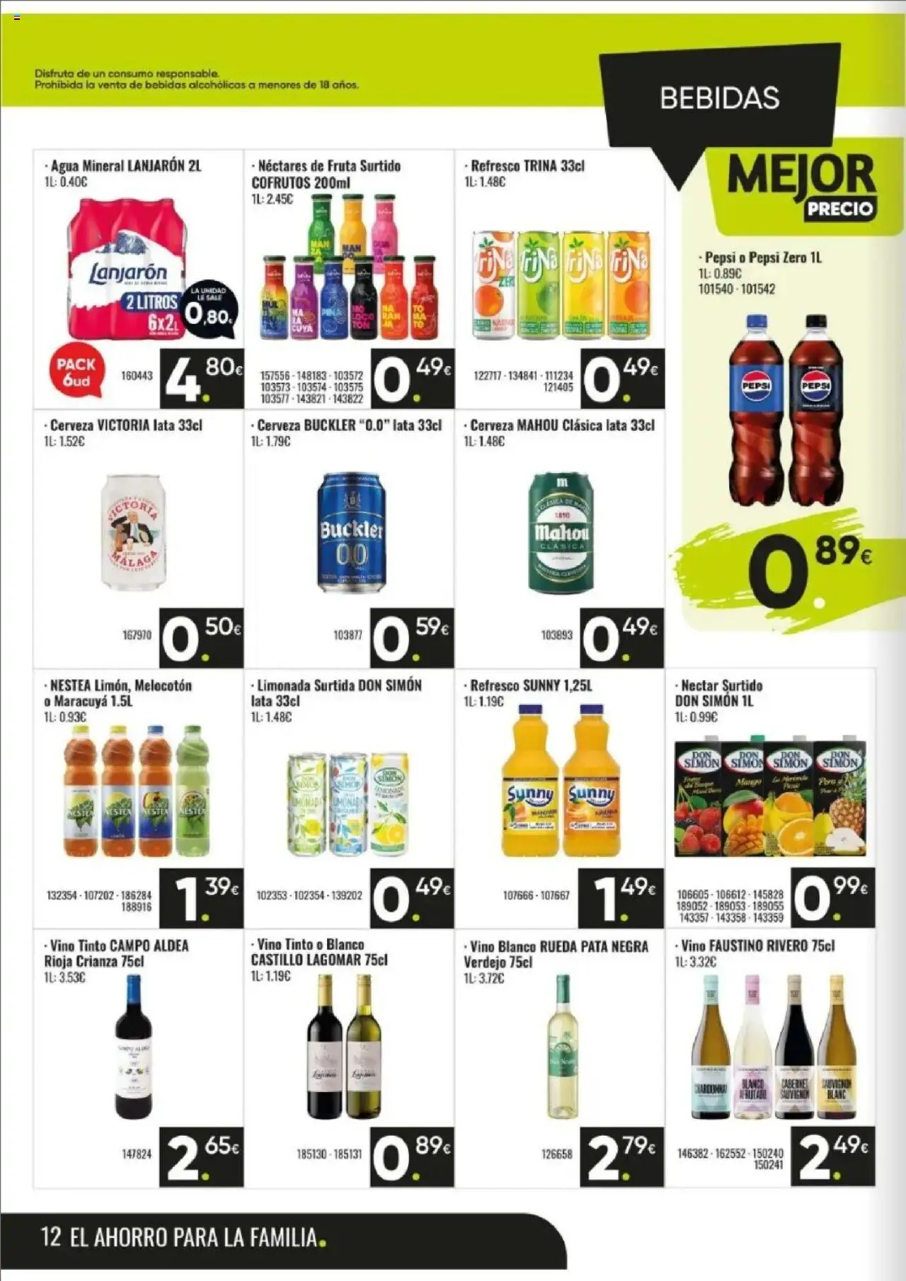 Family Cash folleto │ válido desde el 06.10.2025 | Página: 11 | Productos: Vino, Cerveza, Limonada, Néctar