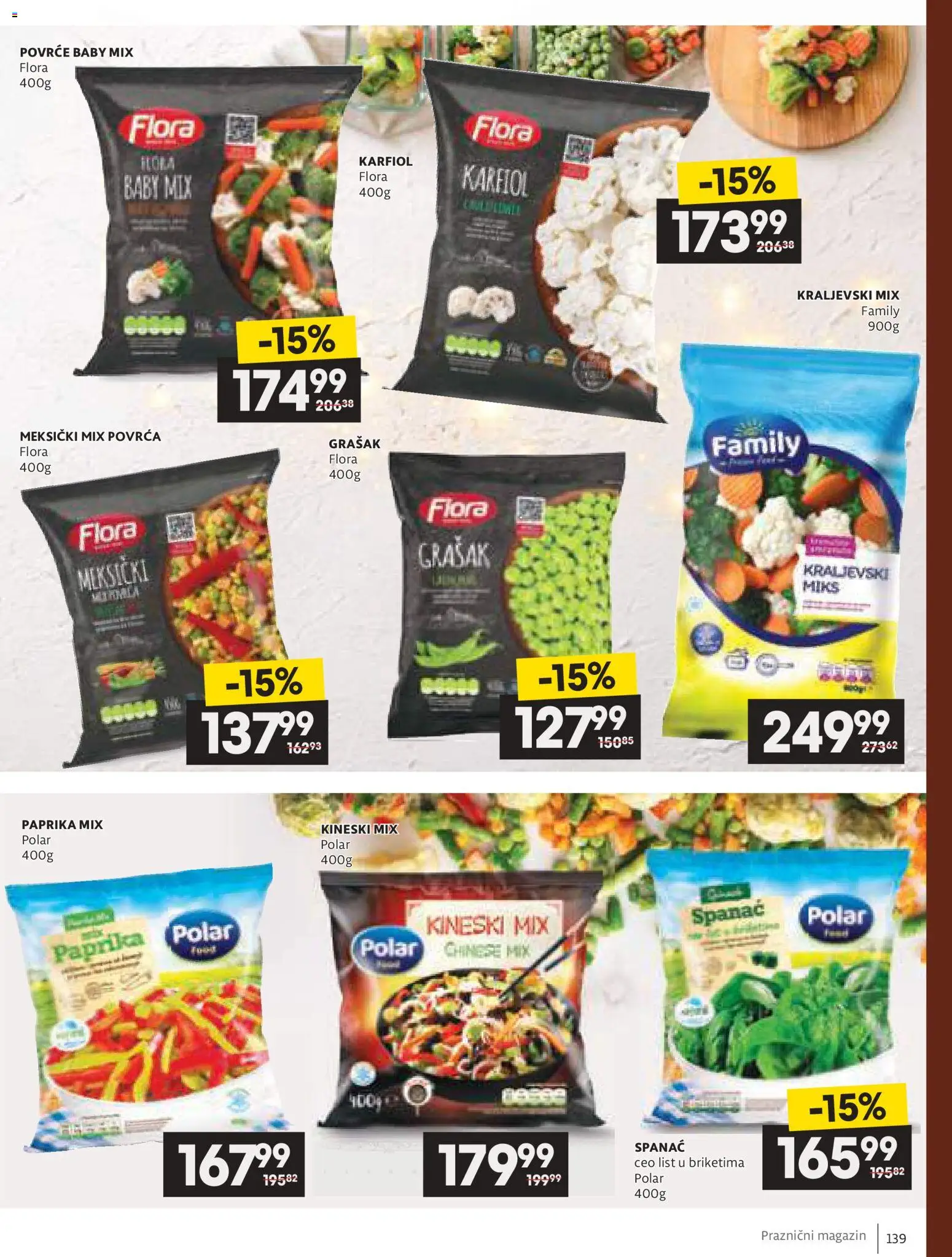 Idea katalog - važi od 11.12.2025 | Strana: 139 | Proizvode: Spanać, Karfiol, Grašak, Paprika