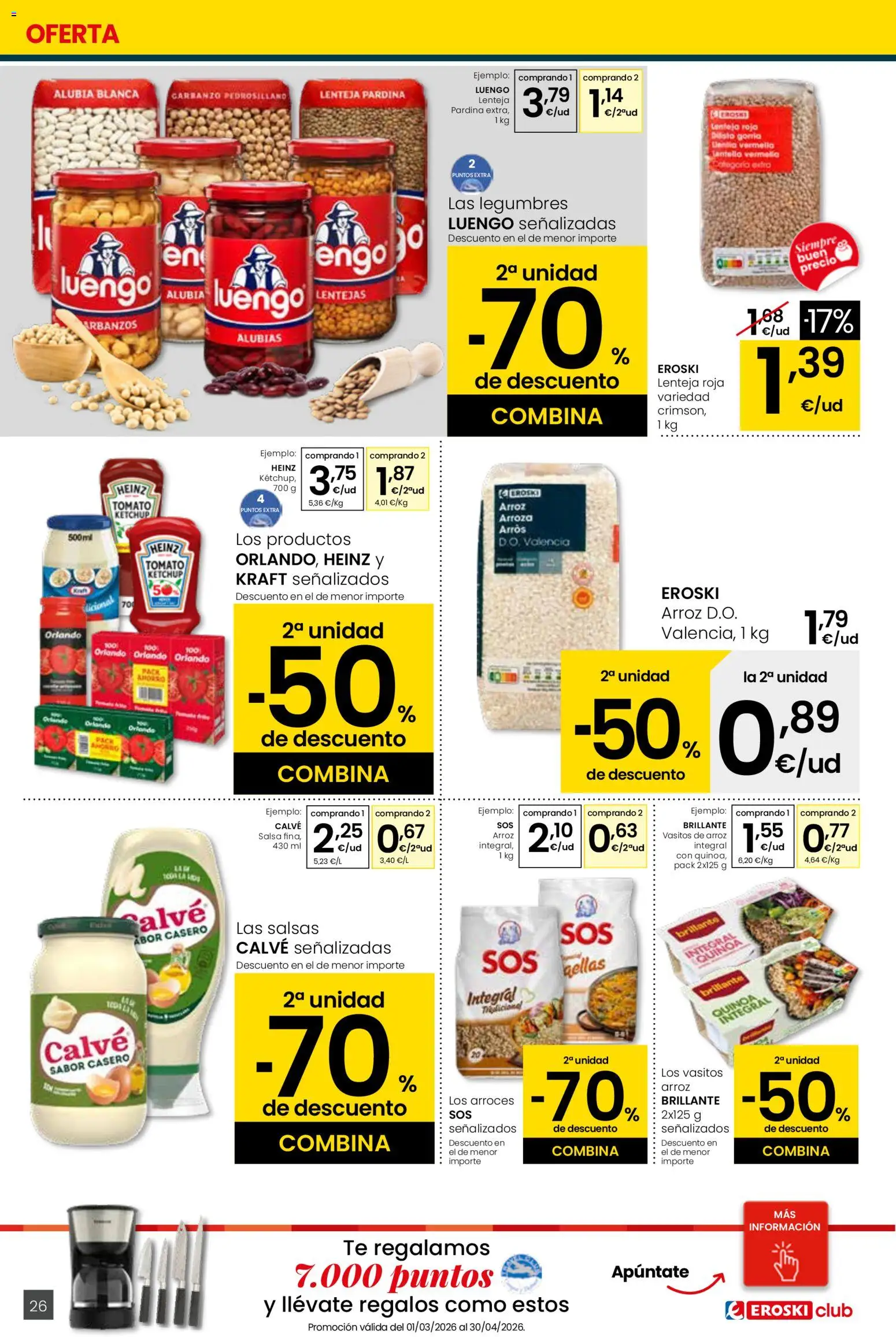 Eroski - Quieres ahorrar conmigo Center │ válido desde el 26.03.2026 | Página: 26 | Productos: Arroz, Té