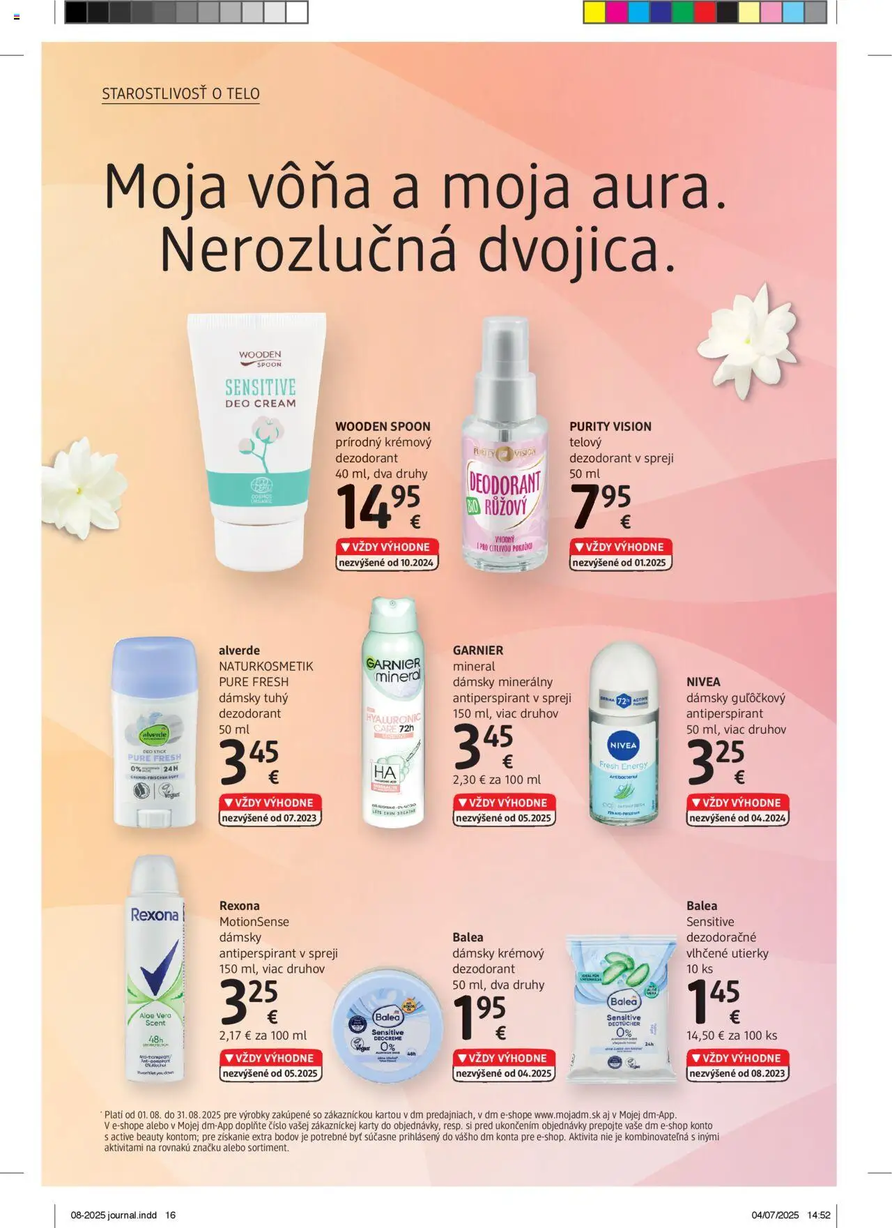dm drogerie Journal august 2025 │ platný od 01.08.2025 | Strana: 16 | Produkty: Nivea, Dezodorant, Antiperspirant
