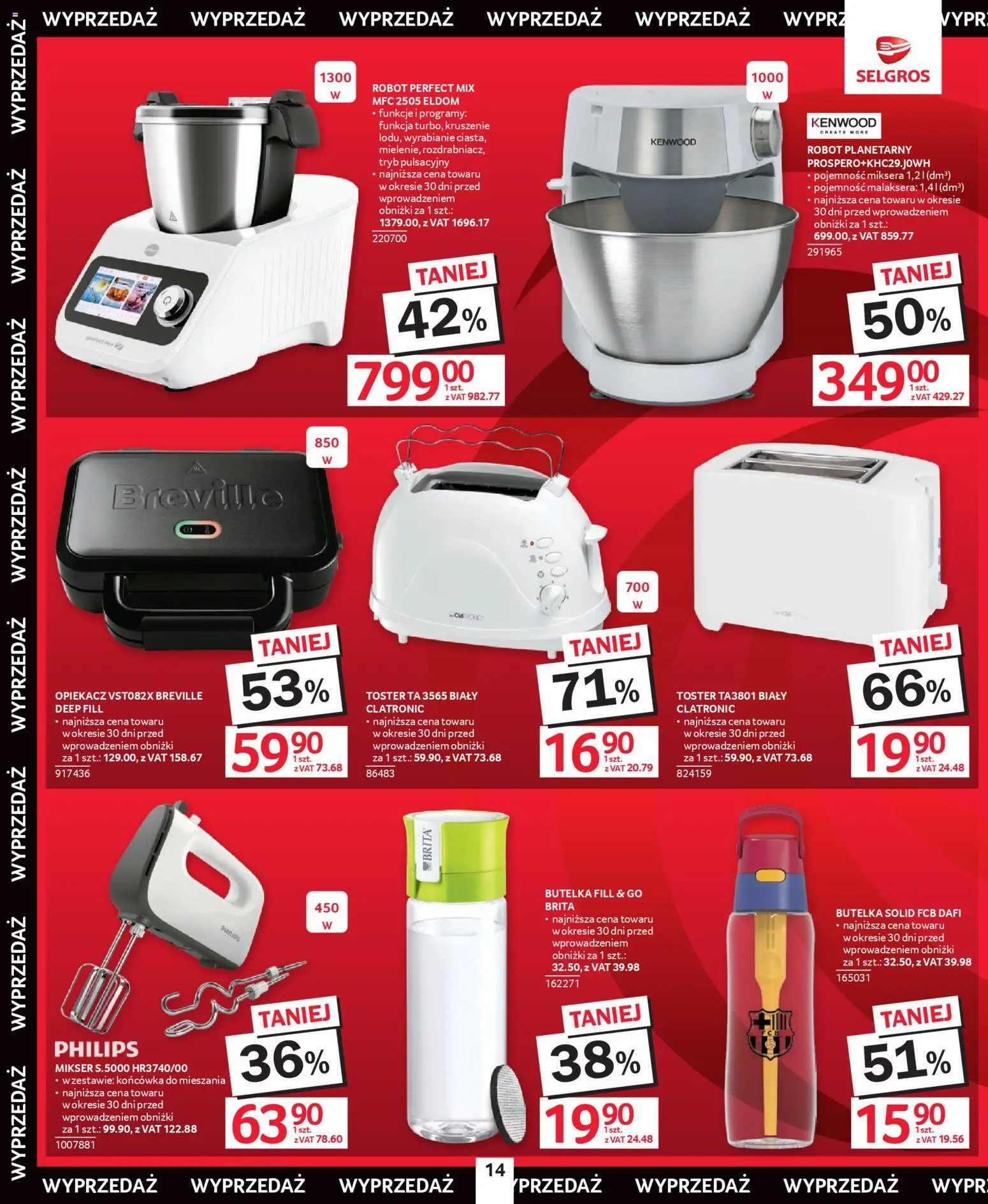 Selgros cash&carry Gazetka - Świąteczna Wyprzedaż od 18.12.2025 | Strona: 14 | Produkty: Mikser, Robot, Toster, Opiekacz