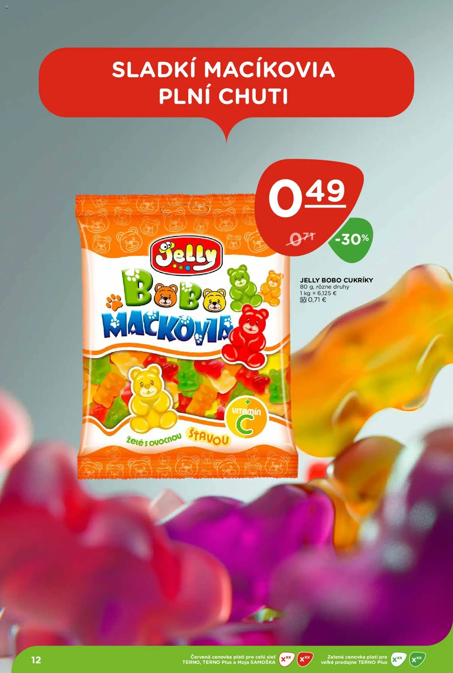 Nové Terno akcie – leták je platný od 23.04.2026 | Strana: 12 | Produkty: Cukríky