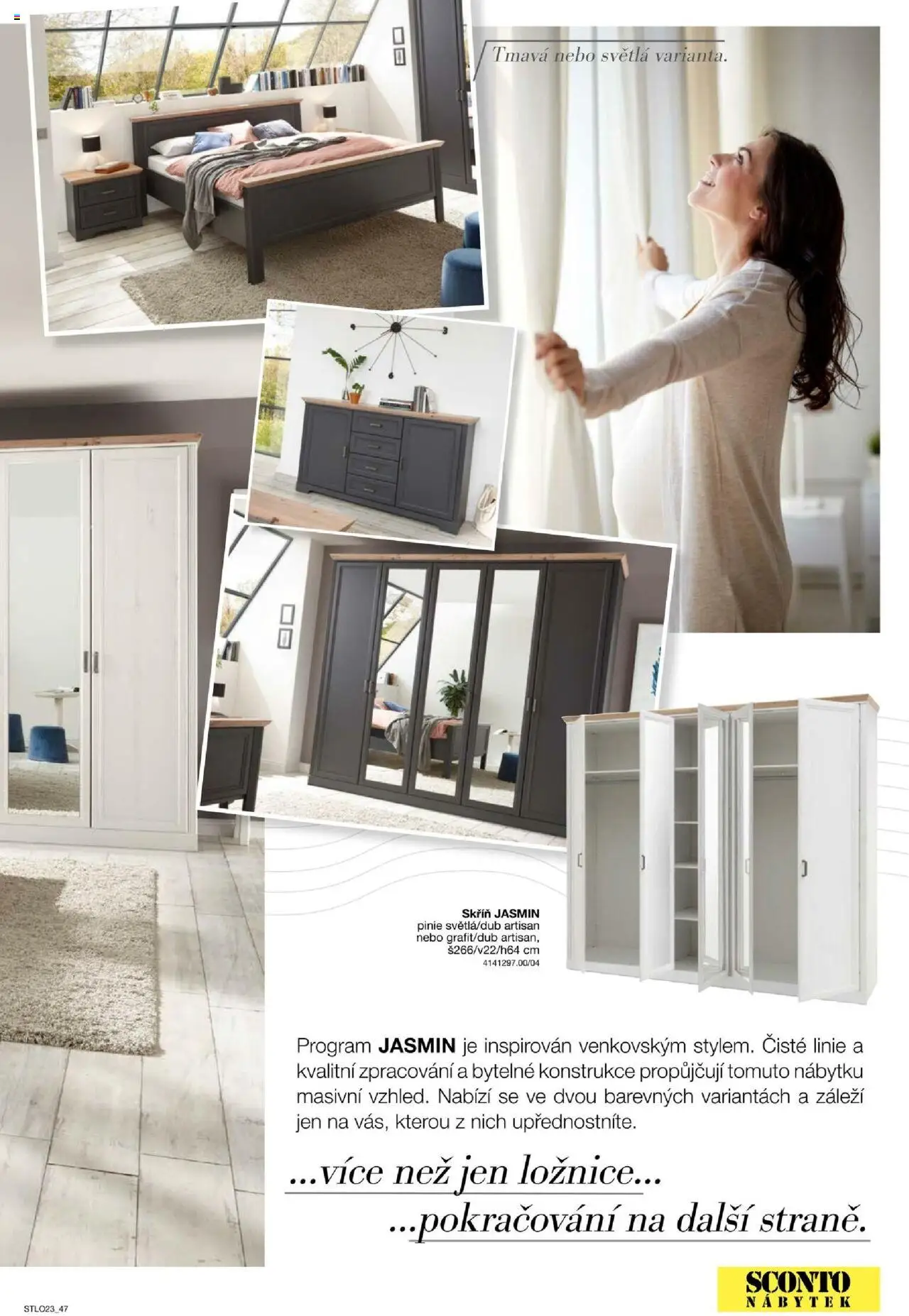 Sconto nábytek katalog - Ložnice od 01.01.2025 | Strana: 47 | Produkty: Nábytek, Skříň