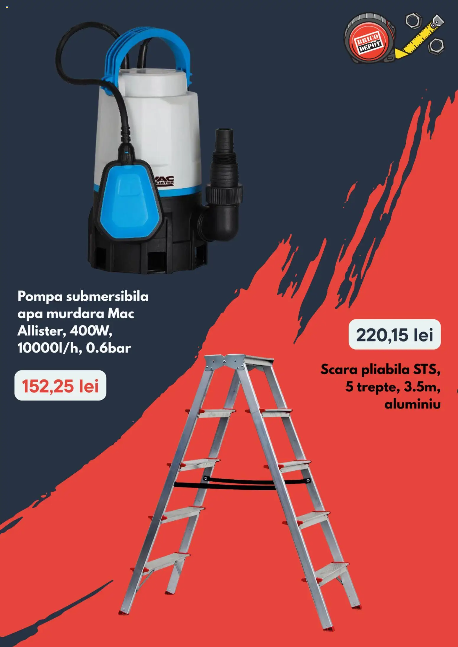 Noul catalog Brico Depot – valabil de la 01.01.2026 | Pagină: 6 | Produse: Scară, Apă