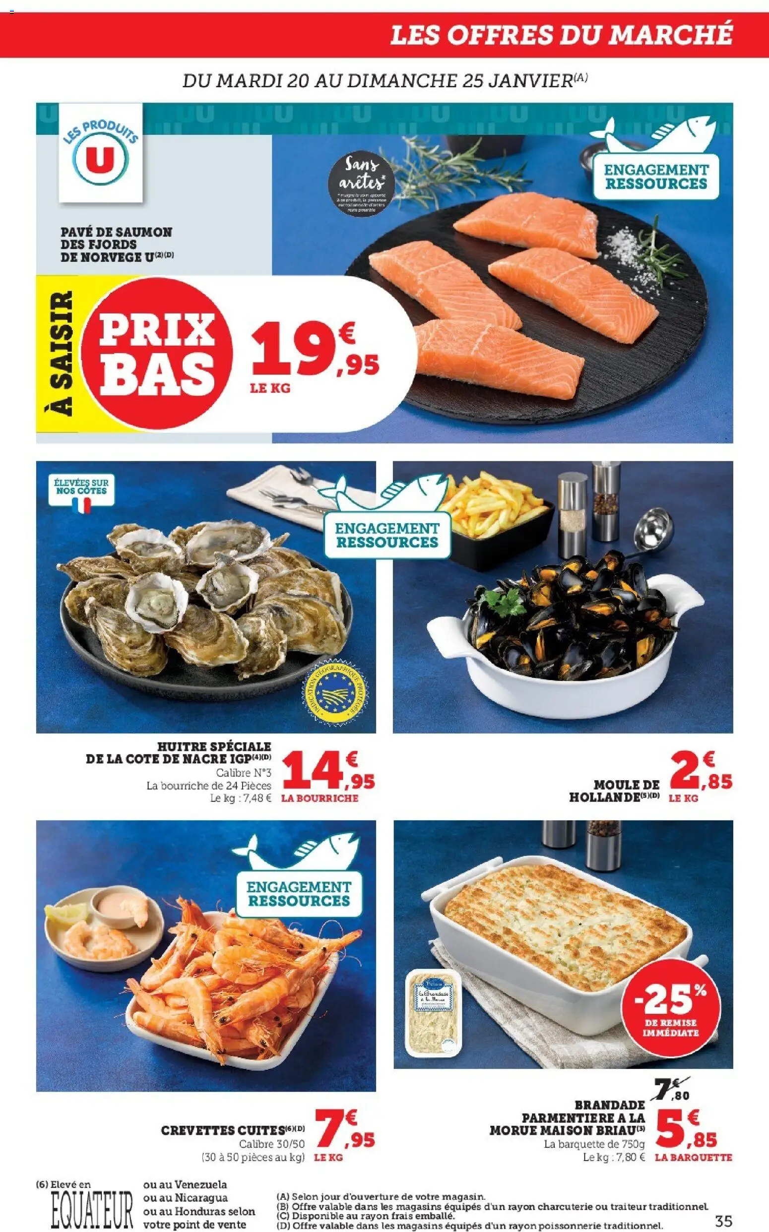 {H1} | Page: 35 | Produits: Poissonnerie, Crevettes, Morue, Saumon