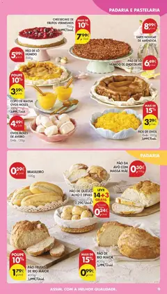 Pré-visualização PÃO DE LÓ HÚMIDO DE CHOCOLATE, Chocolate sponge cake, 500g válido de 24.03.2026 | Página: 9 | Produtos: Padaria, Pão de queijo, Ovos, Massa