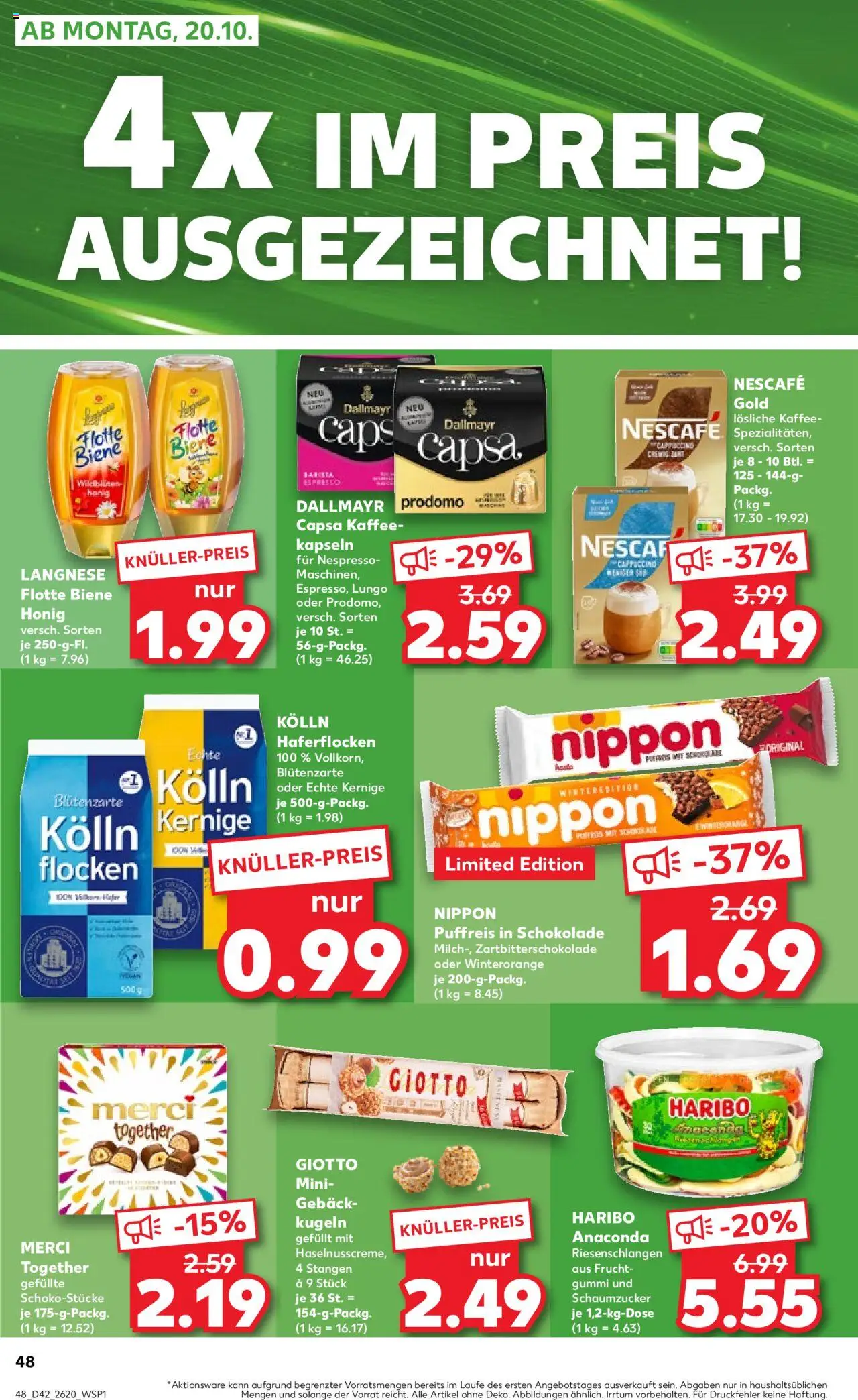 Kaufland prospekt Zeitz	 – gültig ab 16.10.2025 | Seite: 48 | Produkte: Merci, Langnese, Nescafe, Nescafe gold