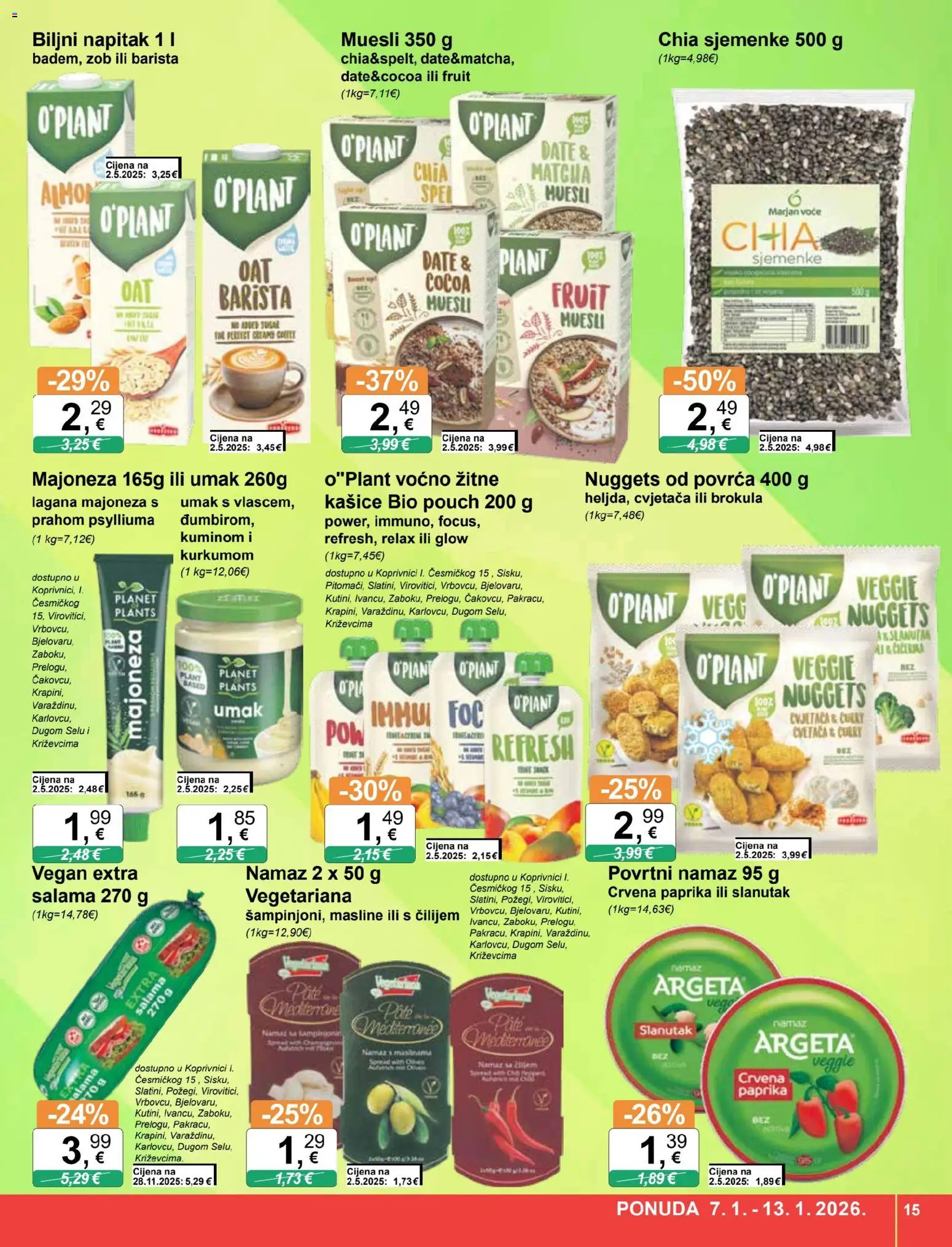 KTC katalog | vrijedi od 07.01.2026 | Stranica: 15 | Proizvodi: Paprika, Voće, Slanutak, Namaz