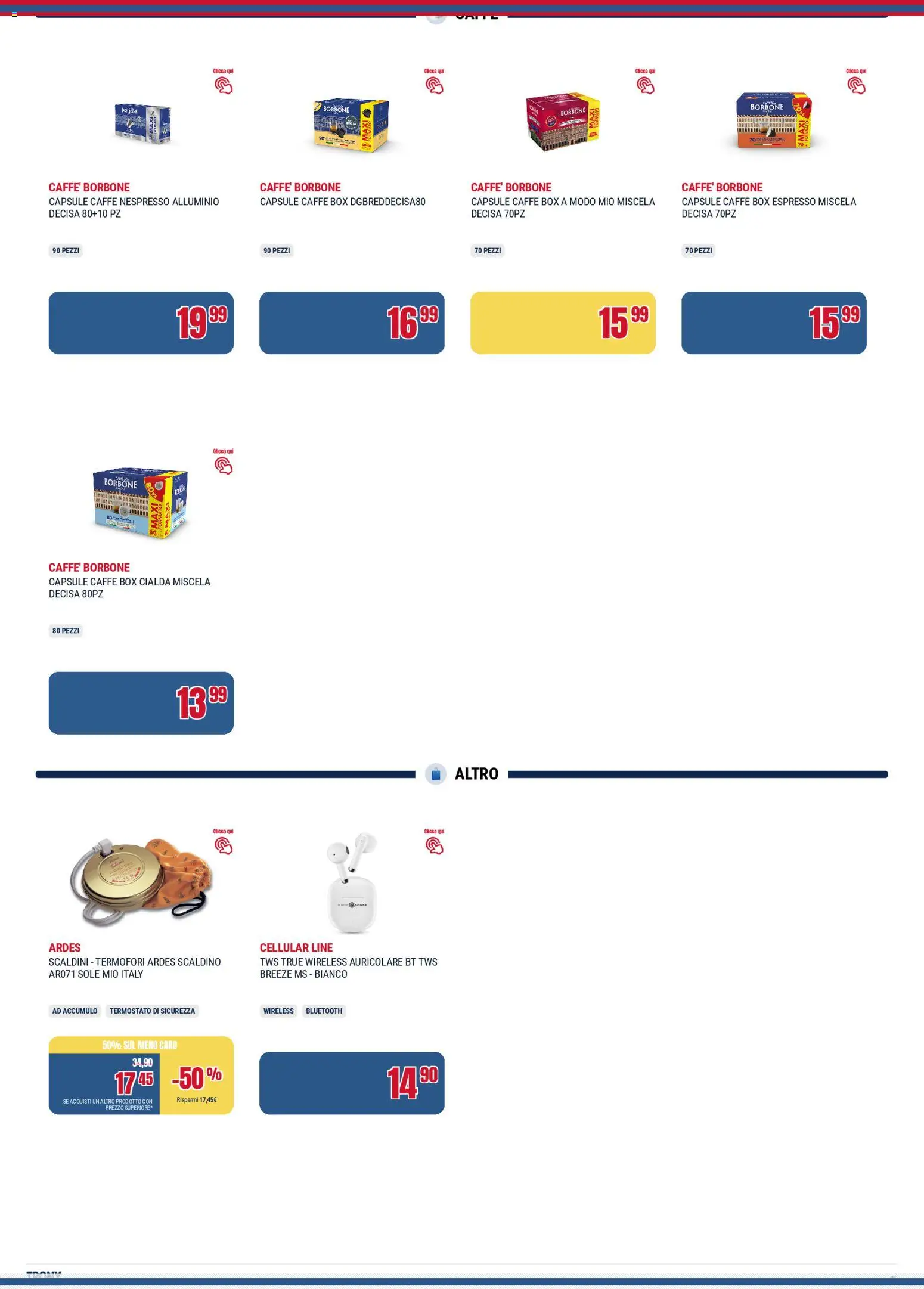 Volantino Trony del 04.12.2025 | Pagina: 26 | Prodotti: Caffè, Alluminio